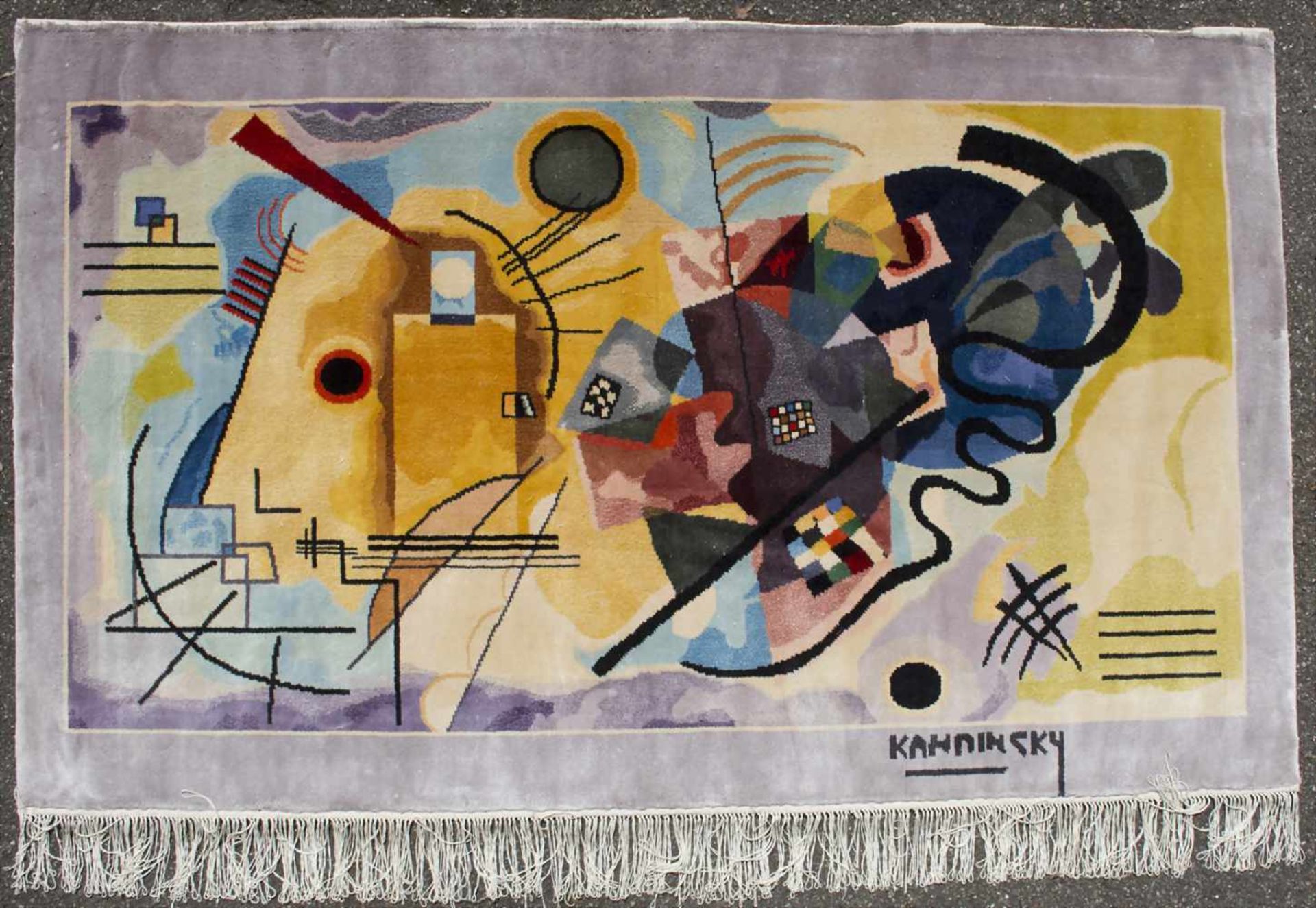 Seidenteppich 'Kandinsky' / A silk carpet 'Kandinsky'Material: Seide auf Seide,Maße: 151 x 93 cm,