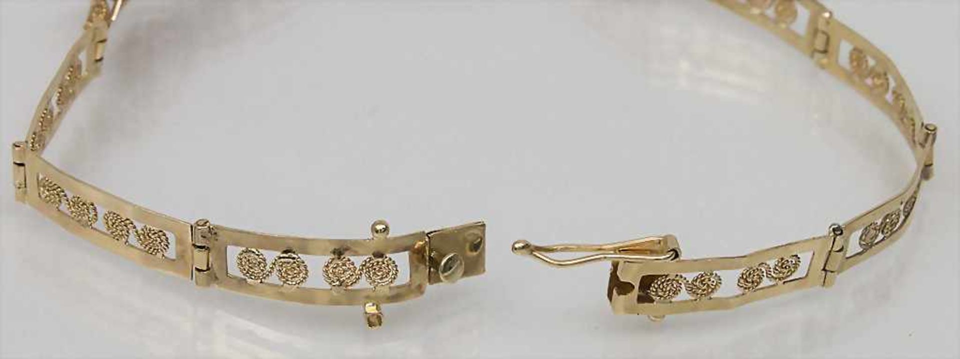 Goldarmband mit Smaragden / An 18k. gold bracelet with emaraldsMaterial: GG 18 Kt 750/000, - Bild 2 aus 3