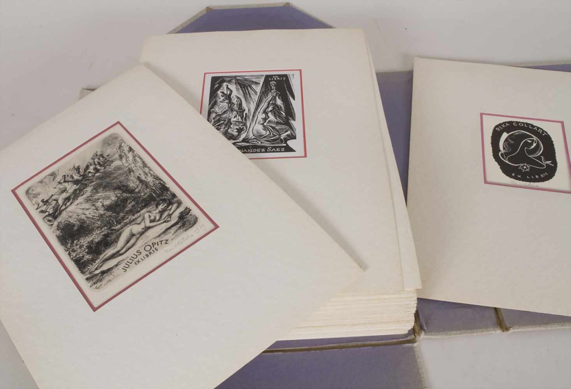 Sammlung 78 Exlibris / A collection of 78 Exlibris, 1960/70er JahreTechnik: Druckgrafiken auf