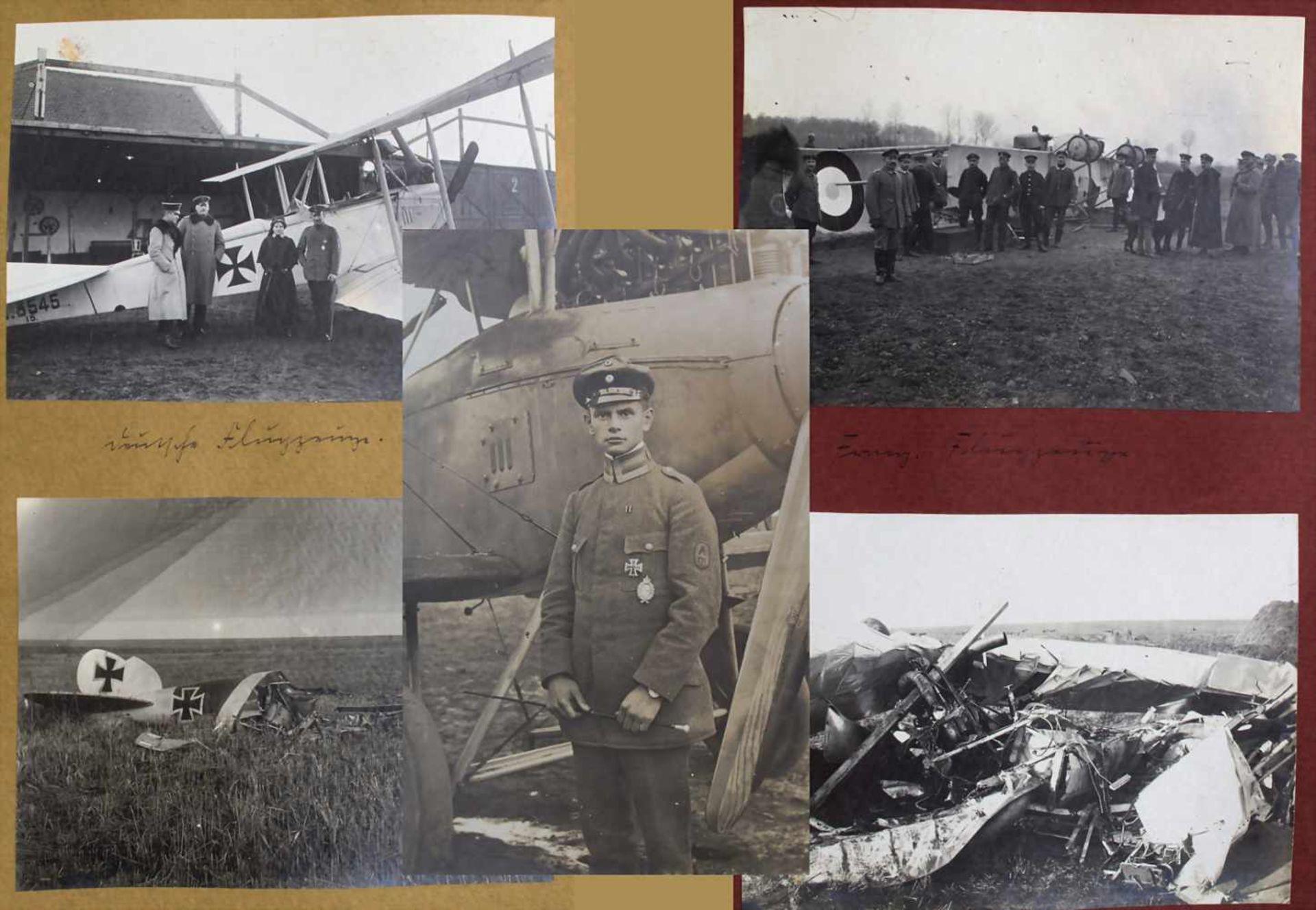 Fotoalbum mit Kriegsbildern 1. Weltkrieg 'Fliegerabteilung A 277' / A photo album with war