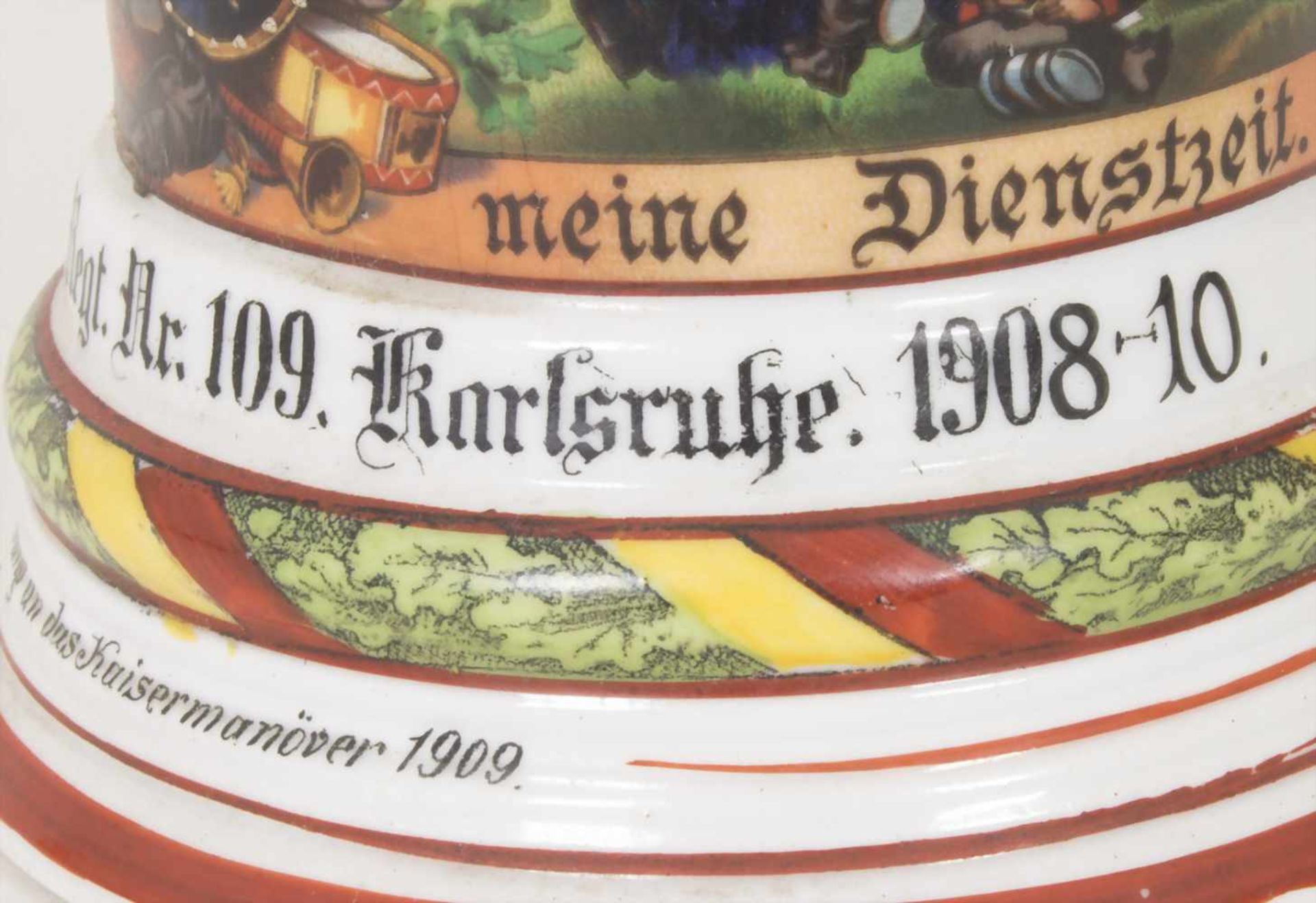 Reservistenkrug / A reservist beer mug, Karlsruhe, Baden, 1910Einheit: 1. Badisches Leib-Grenadier- - Image 12 of 19