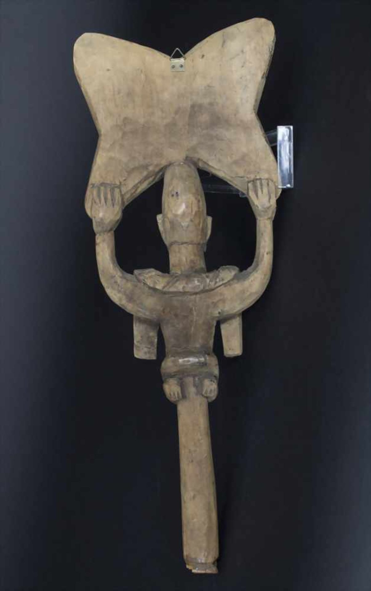 Figürlicher Zeremonienstab / A figurative ceremonial staff, Bamana, MaliMaterial: Holz,Höhe: 54 cm, - Image 3 of 5