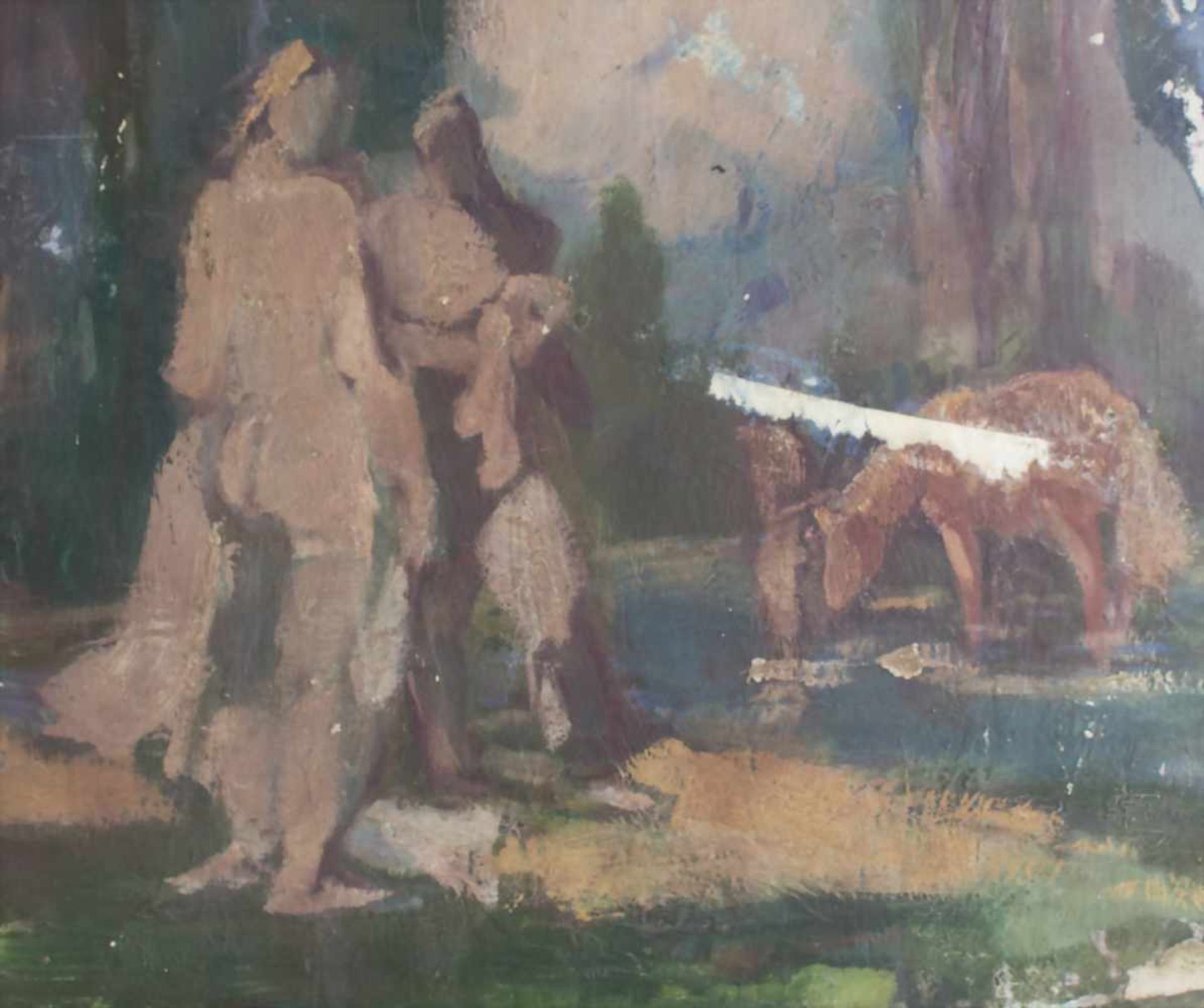 Hanns Fay (1888-1957), 3 weibliche Akte 'Badende' / '3 female nudes 'bathing women'Technik: Öl auf - Image 6 of 6