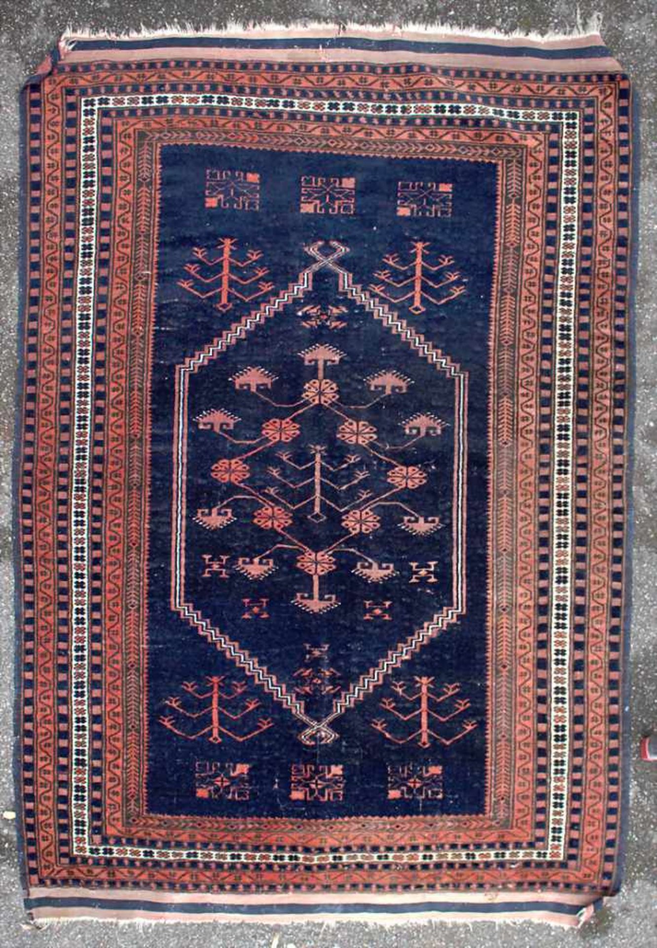 Orientteppich / An oriental carpetMaterial: Wolle auf Baumwolle, Naturfarben, Maße: 160 x 110 cm, - Image 6 of 7