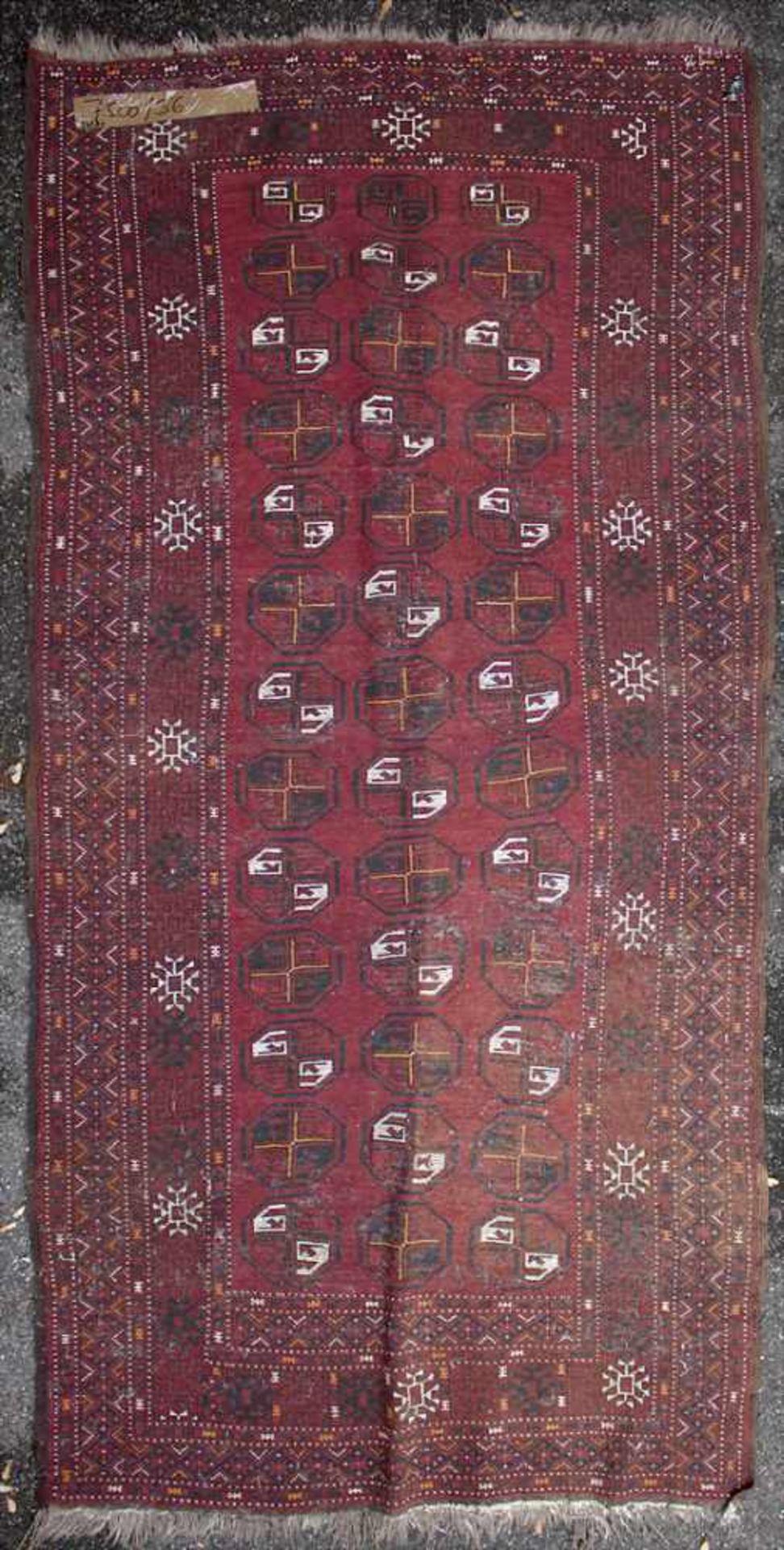 Orientteppich / An oriental carpetMaterial: Wolle auf Baumwolle, Naturfarben, Maße: 233 x 110 cm, - Image 3 of 5