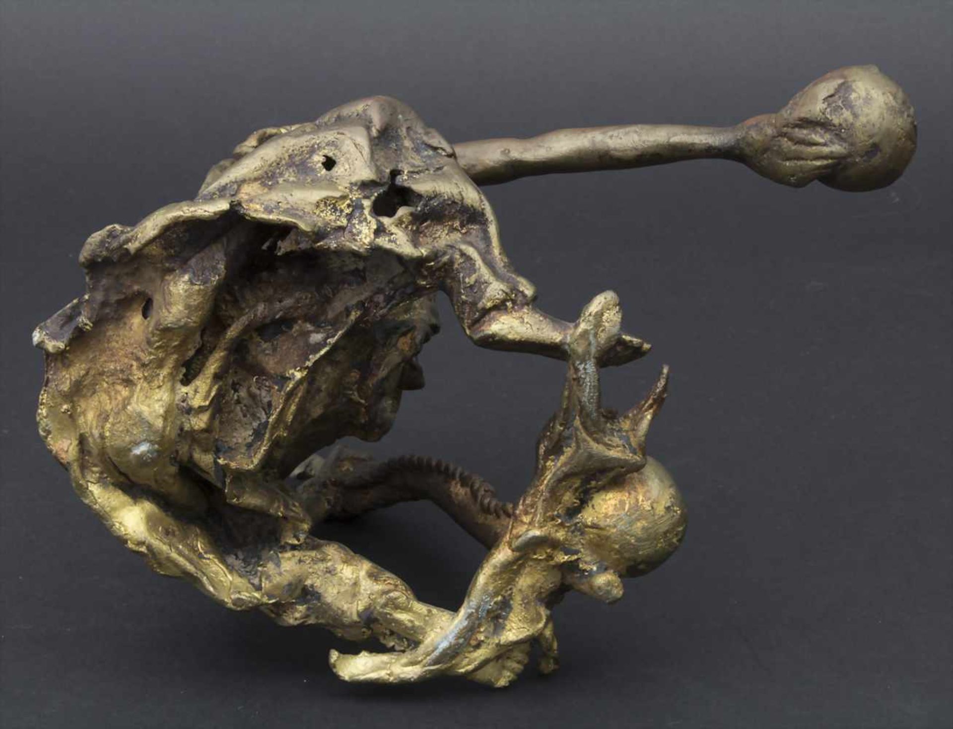 Bronzefigur 'Bettler' / A bronze figure 'Beggar', Afrika, 20. Jh.Technik: Bronze, patiniert, - Image 10 of 11