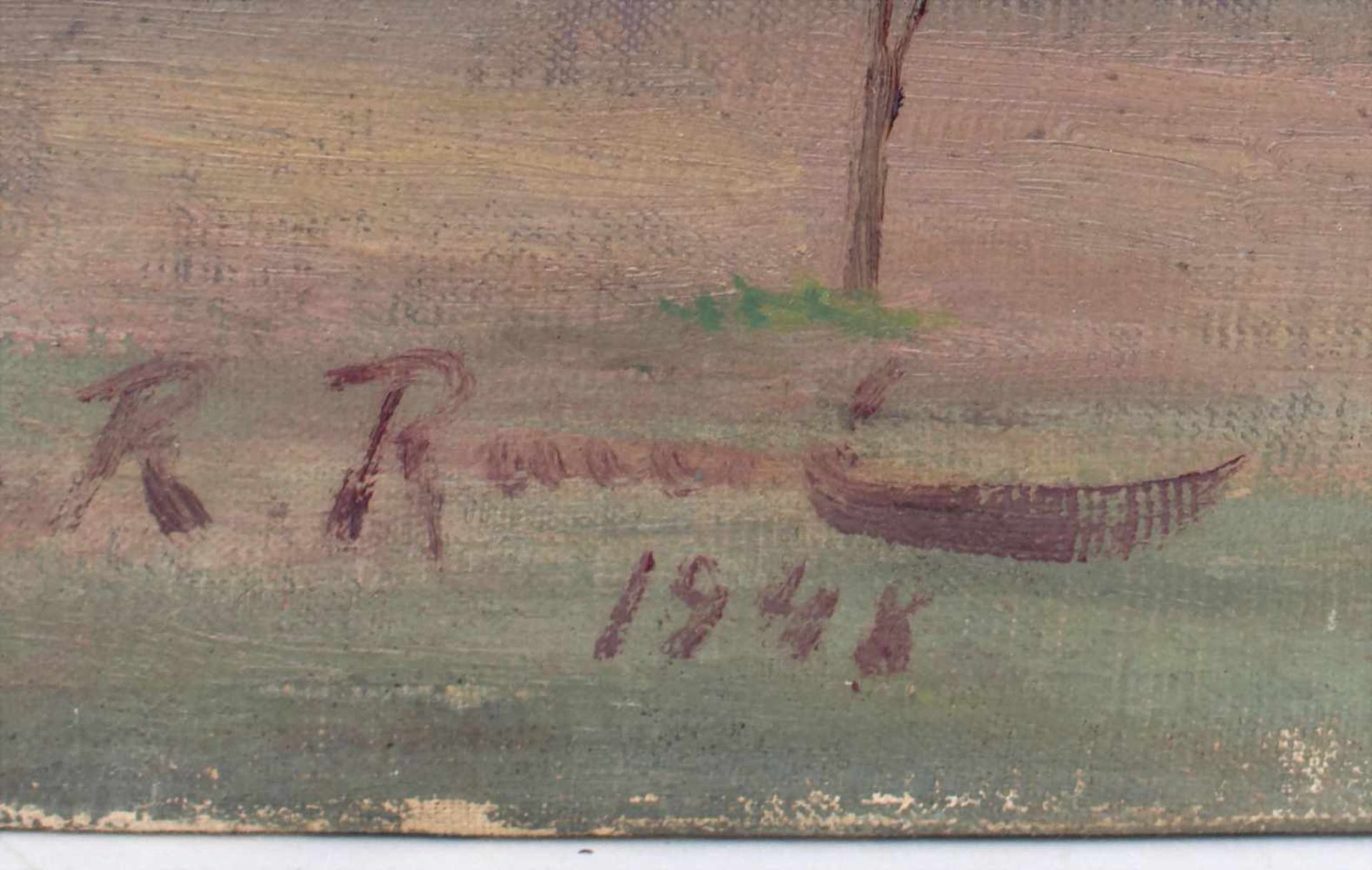 Landschaftsmaler (tätig 1940er Jahre), 'Flusslandschaft mit Figurenstaffage' / 'A riverscape with - Image 2 of 4