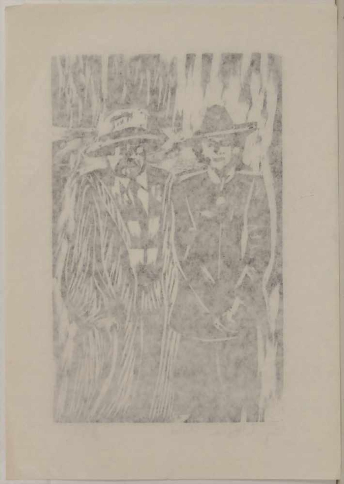 Jacob Gildor (*1948), 'Paar mit Hut' / 'A couple with hat'Technik: Holzschnitt auf Papier, - Bild 8 aus 9