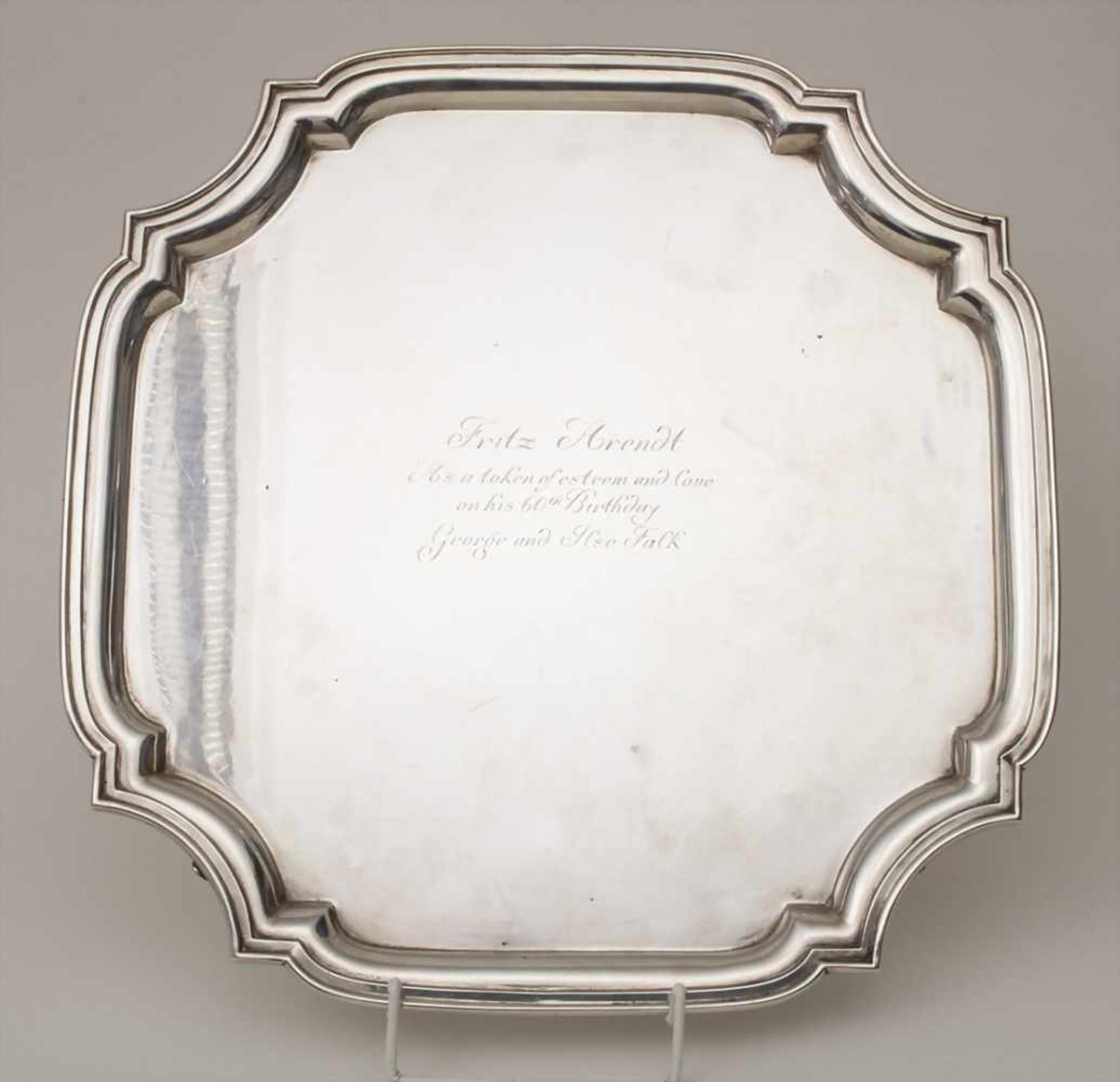 Tablett / A sterling silver plate, Tiffany & Co., 20. Jh.Material: Silber 925,Punzierung: