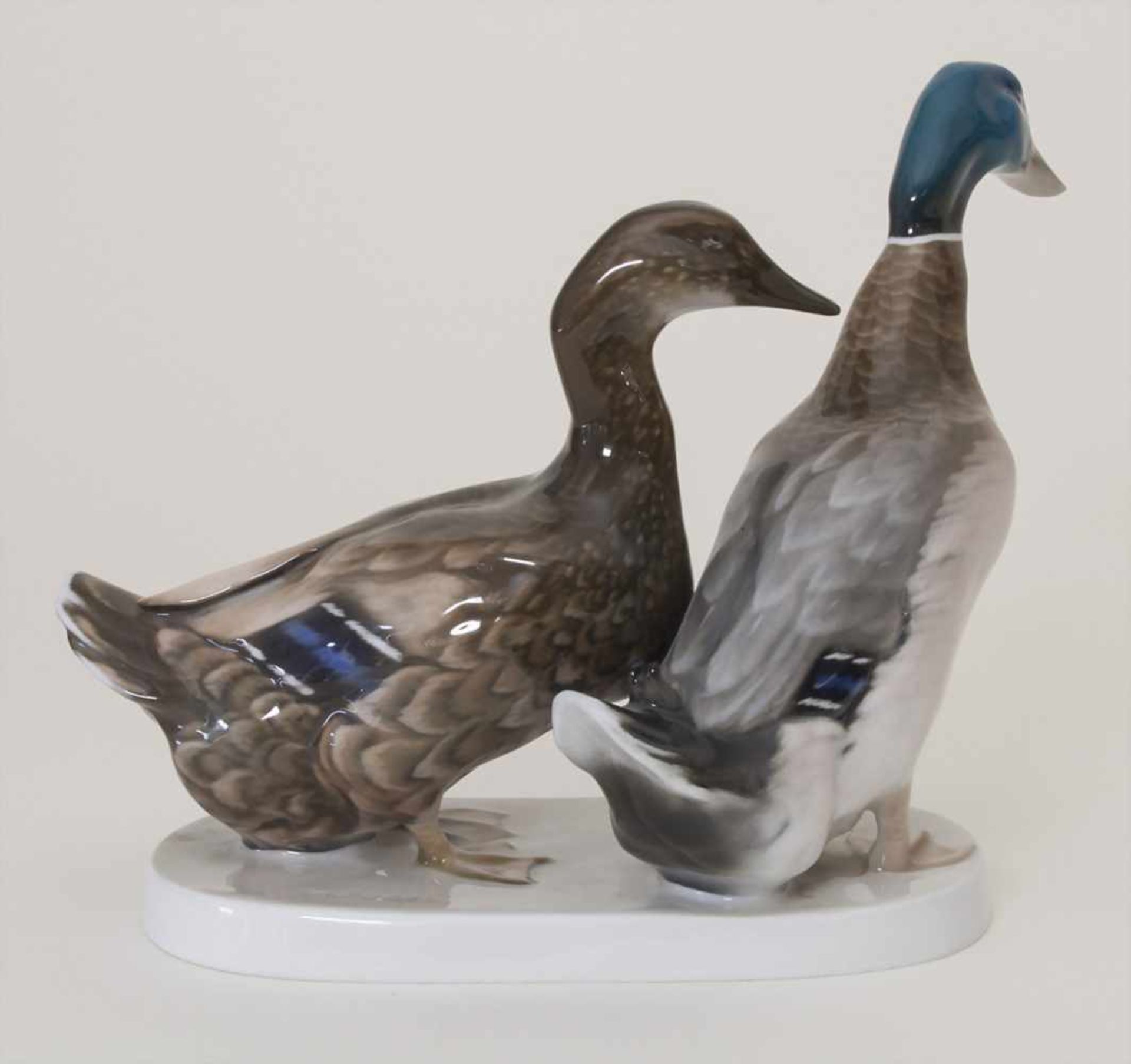 Tierfiguren 'Entenpaar' / A duck couple, Willy Zügel für Rosenthal, nach 1974Material: Porzellan, - Image 2 of 8