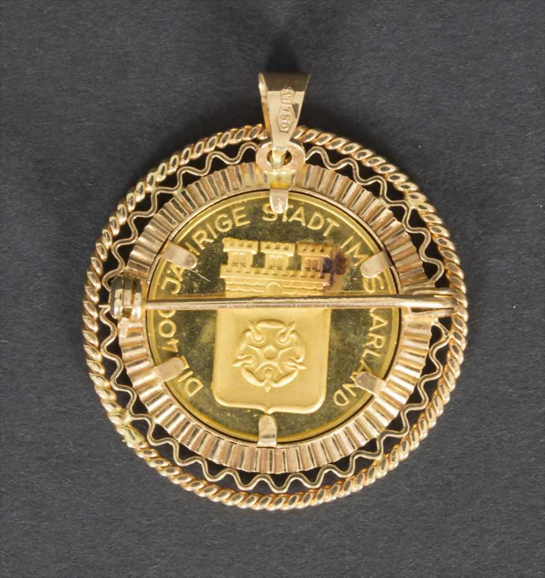 Brosche oder Anhänger mit Medaille / A brooch or a pendant with a medalMaterial: GG 750/000, - Image 3 of 3