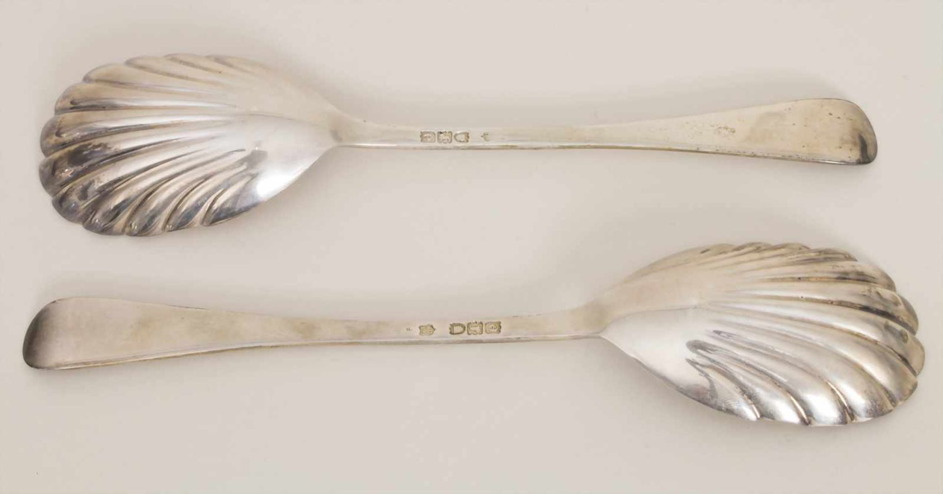 Prunkbesteck Paar Löffel / Two splendid silver spoons, Georg Jackson & David Fullerton, London, - Image 2 of 5