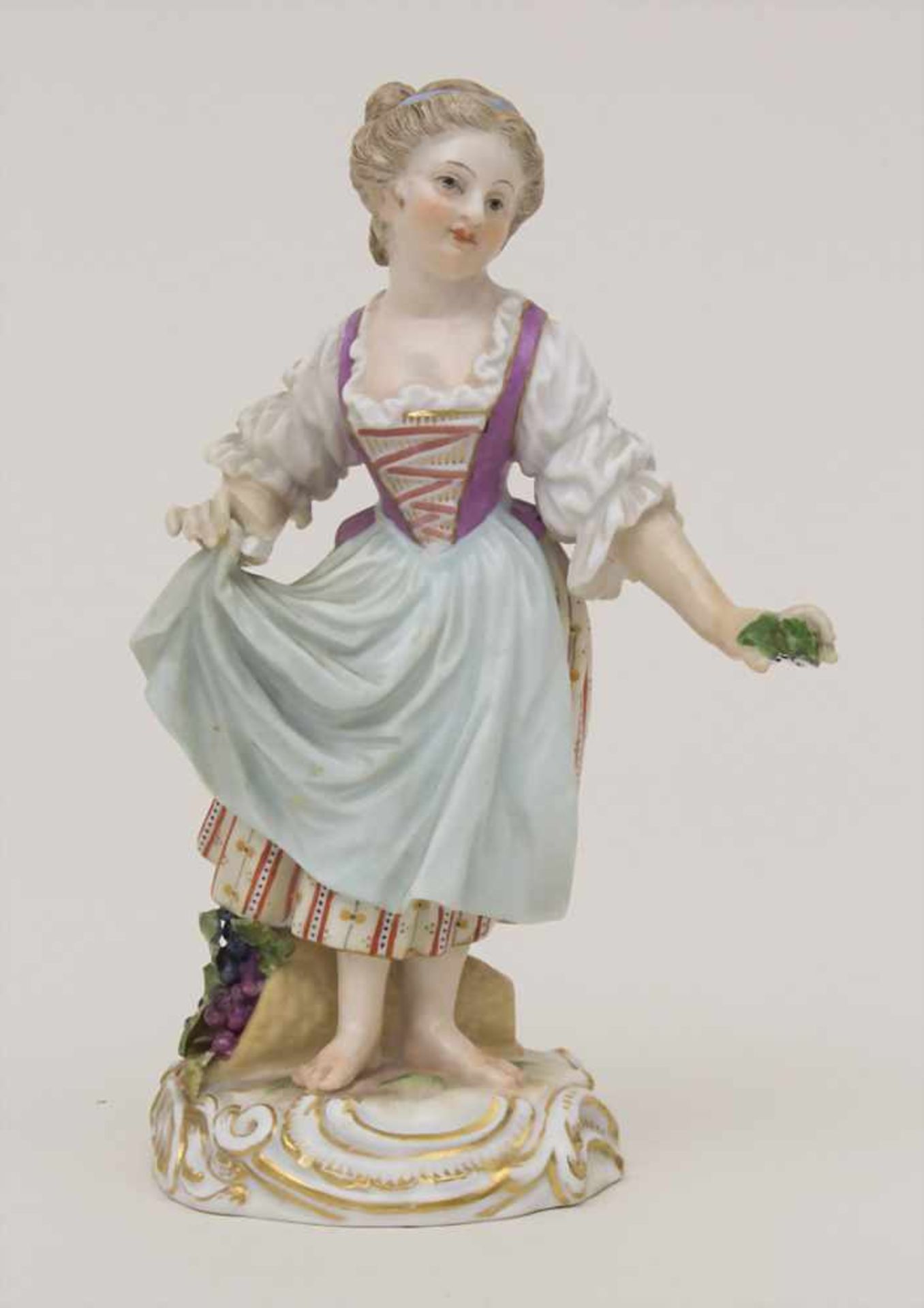 Gärtnerkind 'Mädchen mit Trauben' / A gardener child 'Girl with grapes', Meissen, um 1860Material: