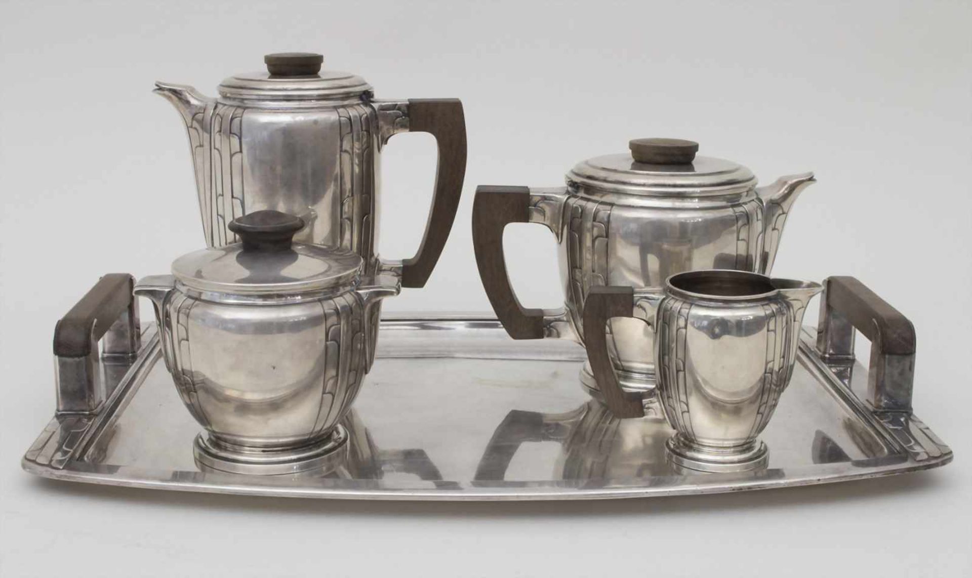 Art Déco Tee- und Kaffeekern / An Art Déco silver tea and coffee set, Adolphe Boulenger, Paris, um - Image 2 of 13