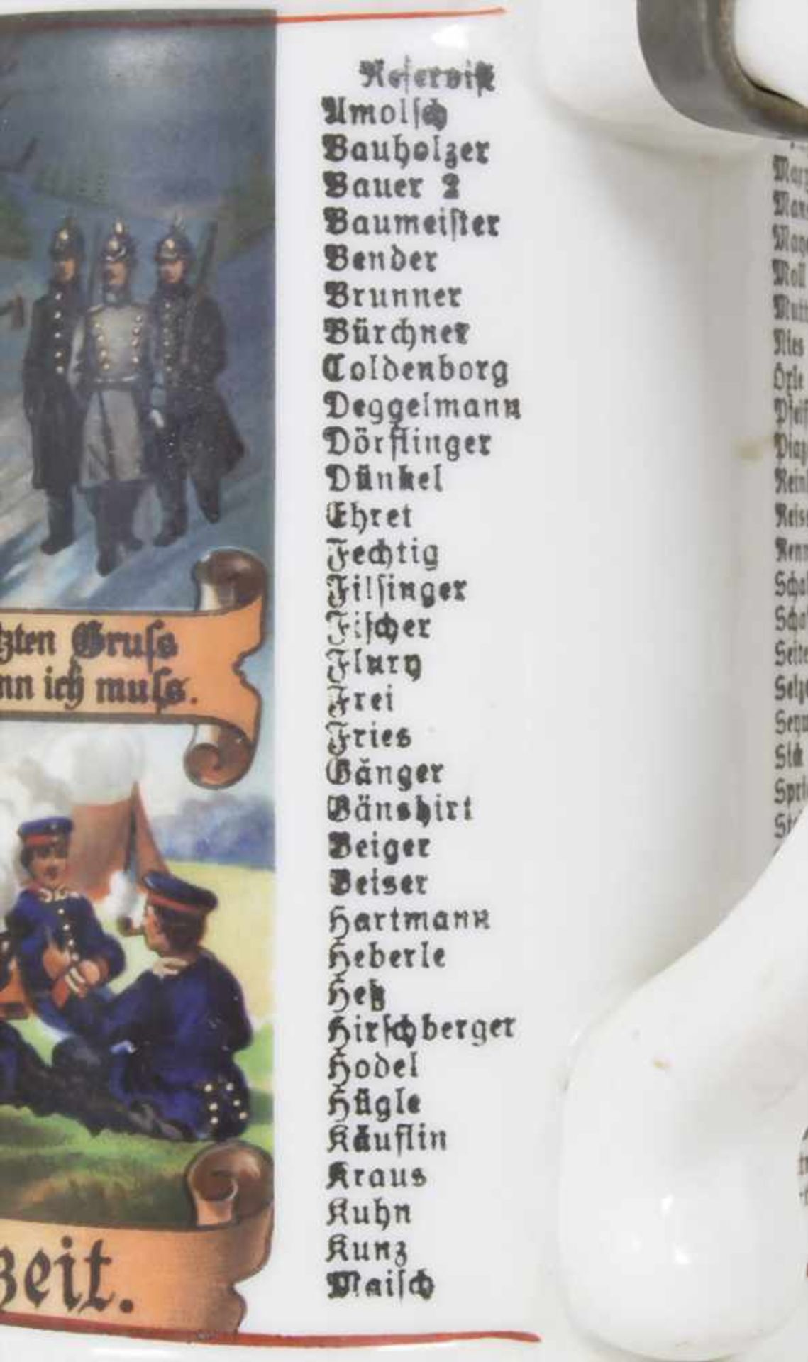 Reservistenkrug / A reservist beer mug, Karlsruhe, Baden, 1910Einheit: 1. Badisches Leib-Grenadier- - Image 16 of 19