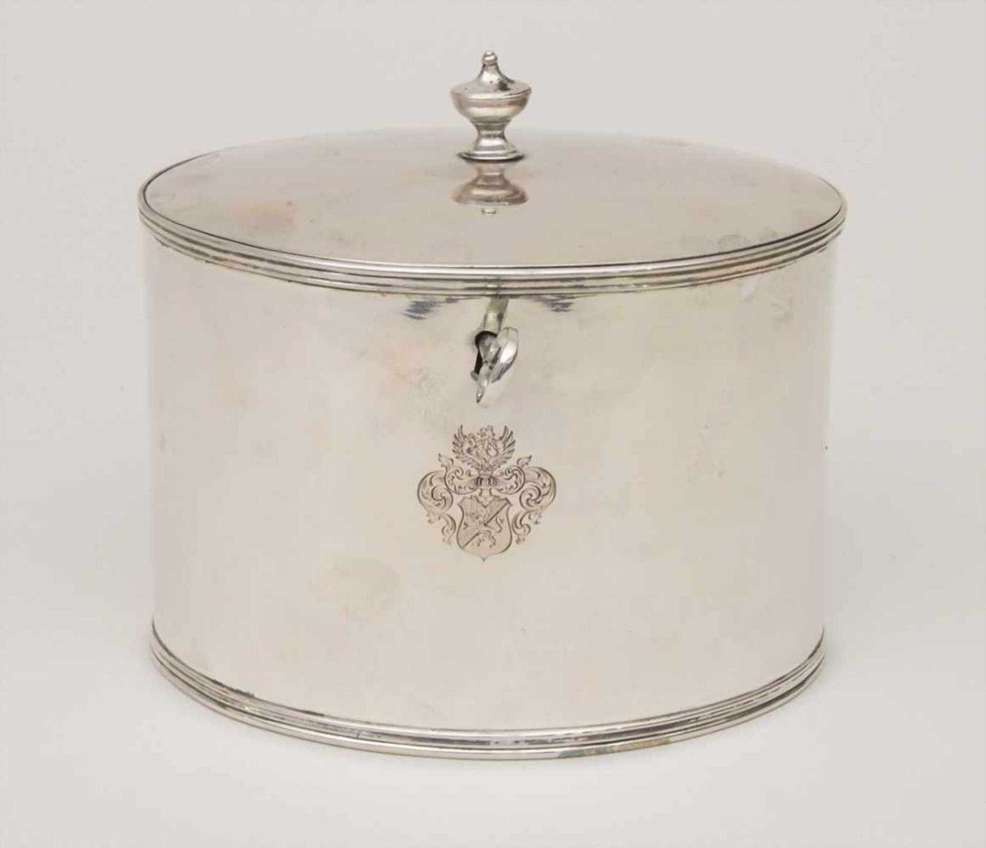 Empire Zuckerdose / An Empire silver sugar box, Johann Christoph Schmidt, Hannover Altstadt, um