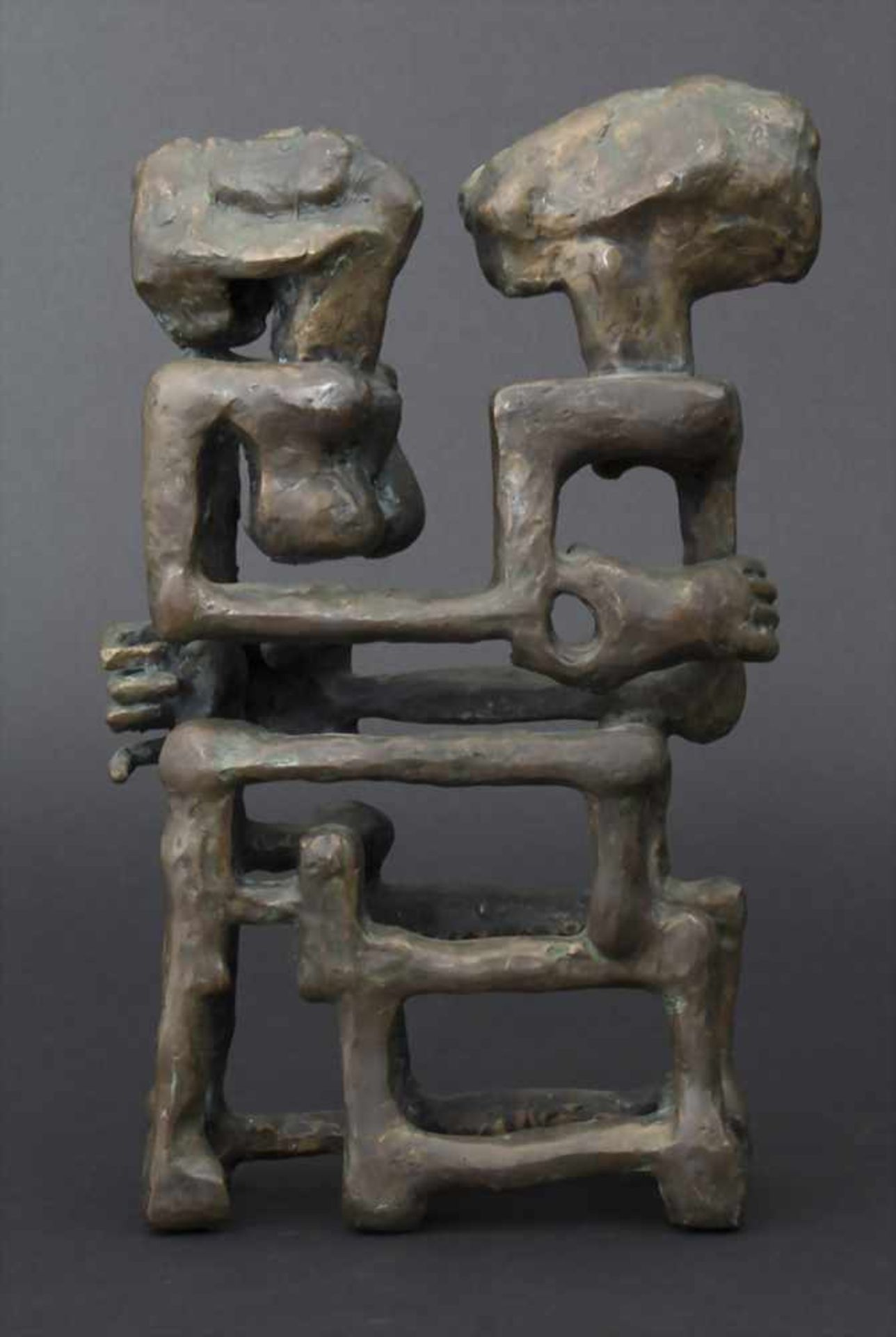 Andrezejewska (20. Jh.), abstrahierte Figurengruppe 'Liebespaar' / An abstracted figural group ' - Bild 3 aus 9