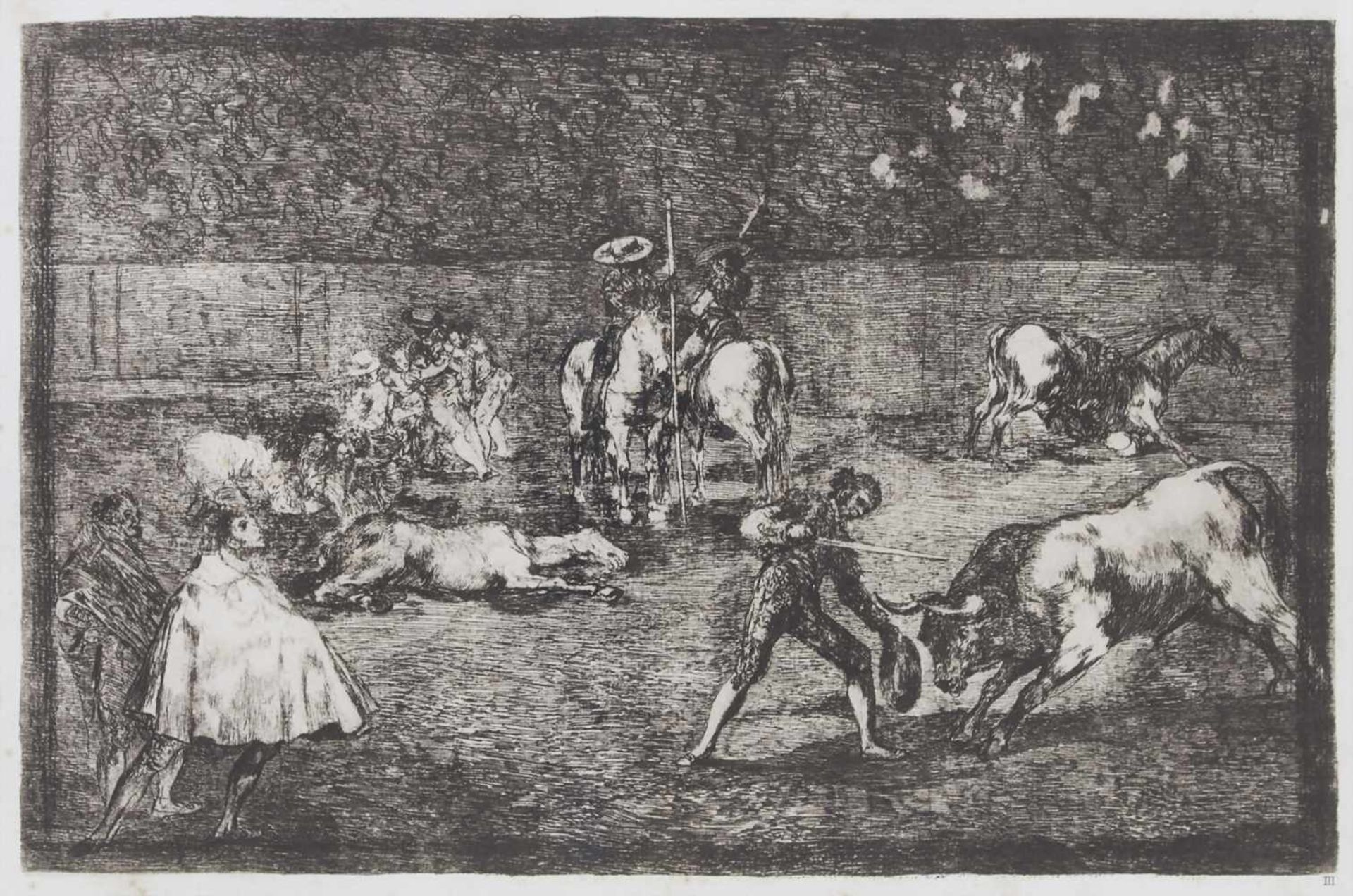 Francisco de Goya (1746-1828), 'Stierkampf' / 'A bullfight'Technik: Radierung auf Büttenpapier,