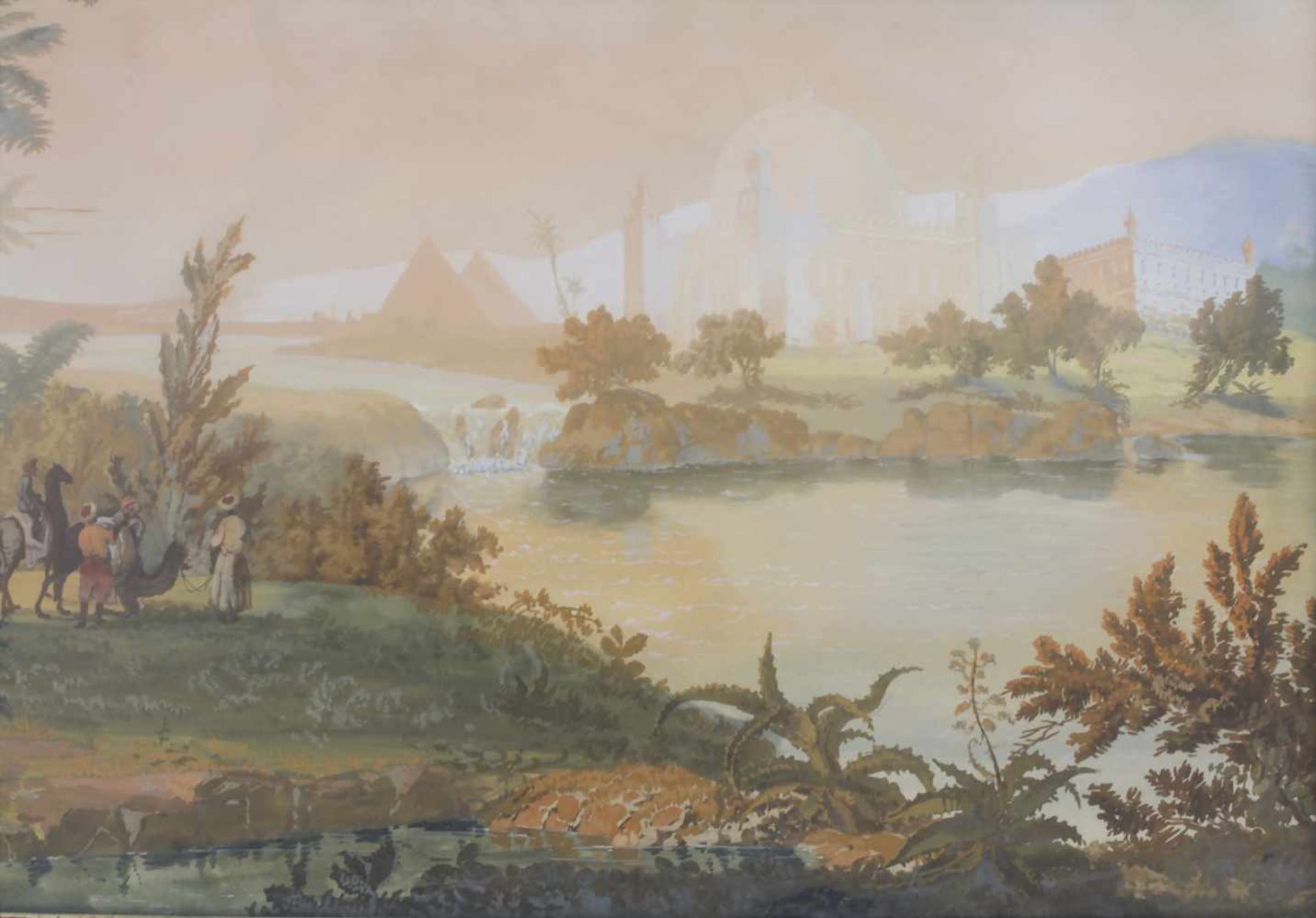 Künstler des 19. Jh., 'Orientalische Landschaft' / 'An oriental landscape'Technik: Aquarell auf - Image 4 of 7