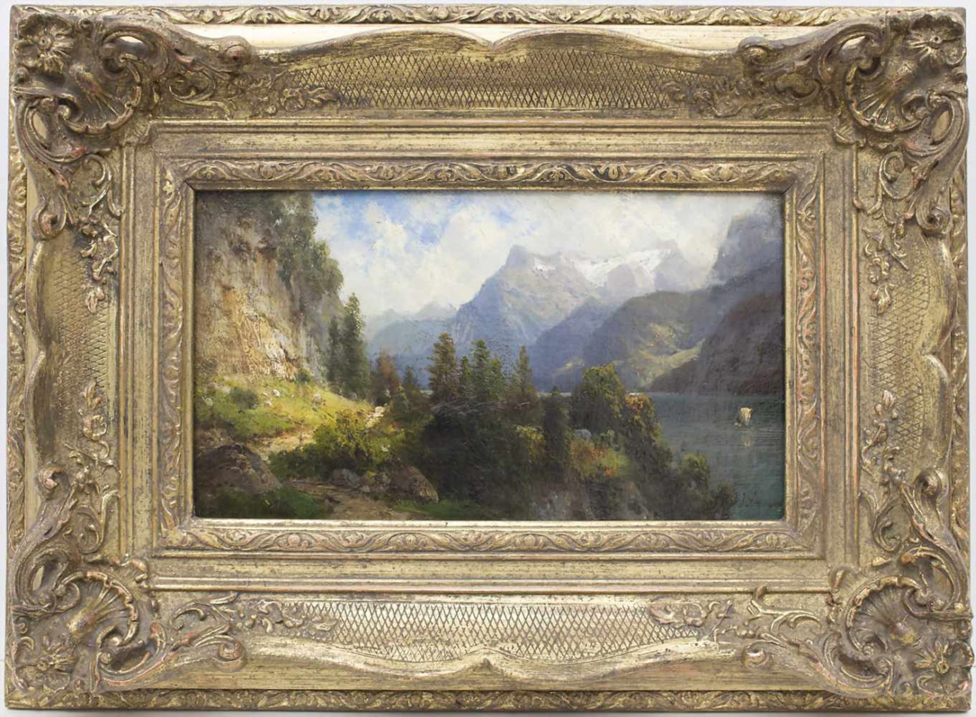 Josef Schoyerer (1844-1923), 'Vierwaldstätter See'Technik: Öl auf Holz, gerahmt,Signatur: unten - Image 2 of 5