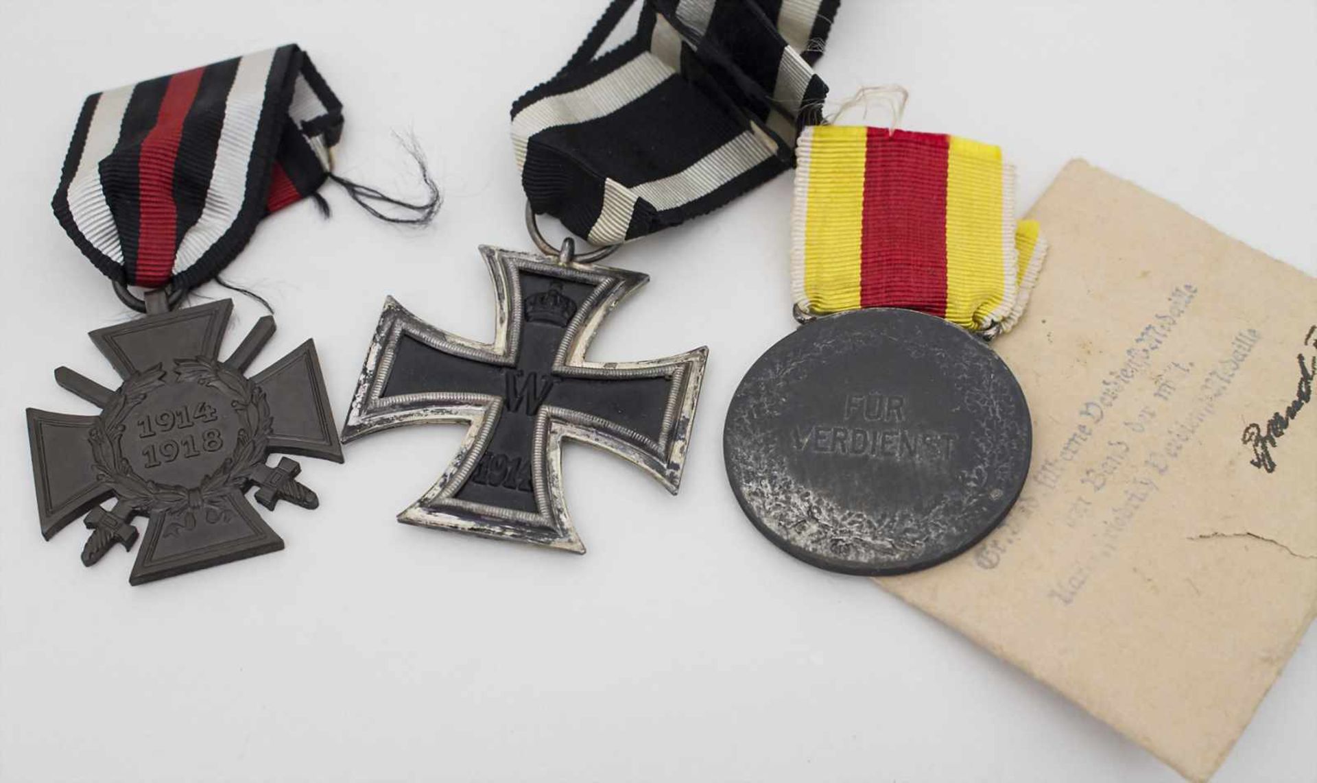 Nachlass Orden mit Verleihungsurkunden, 1. Weltkrieg/ An estate of honour medals WW I, - Bild 11 aus 13