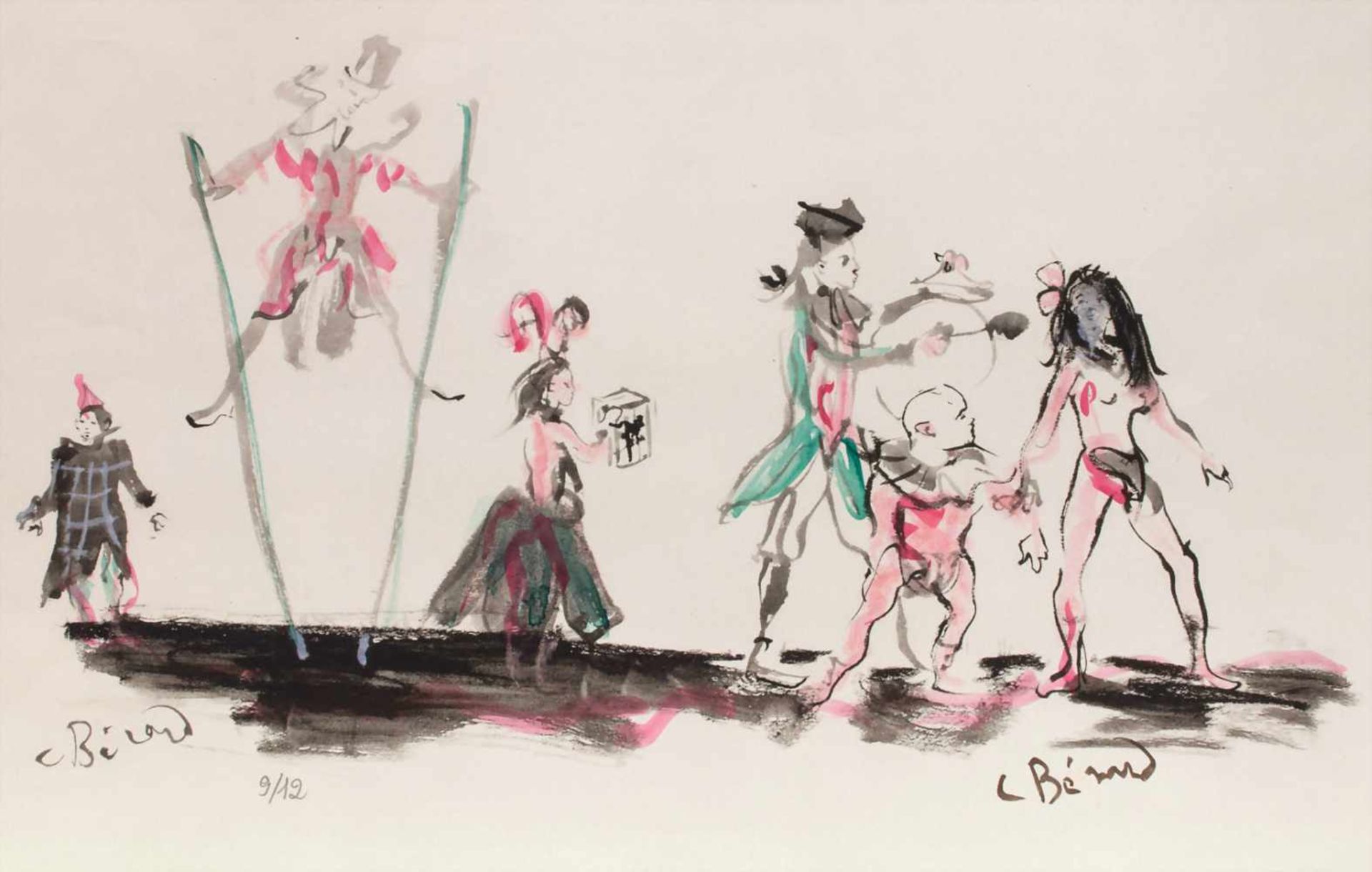 Christian Jacques Berard (1902-1949), 'Zirkusumzug' / 'A circus procession'Technik: Offset auf