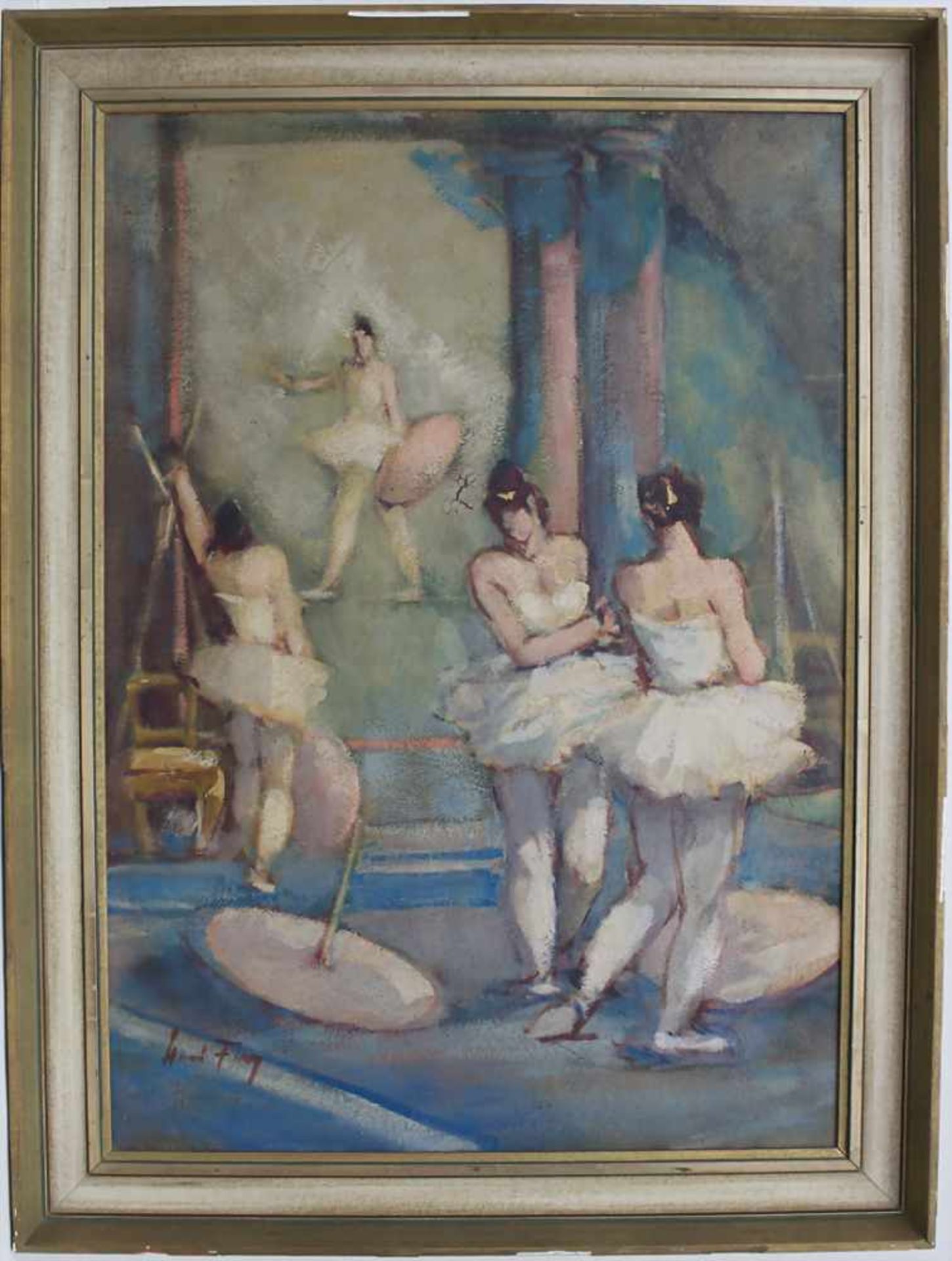 Hanns Fay (1888-1957), 'Balletttänzerinnen' / 'Ballet dancers'Technik: Öl auf Hartfaserplatte, - Image 2 of 5