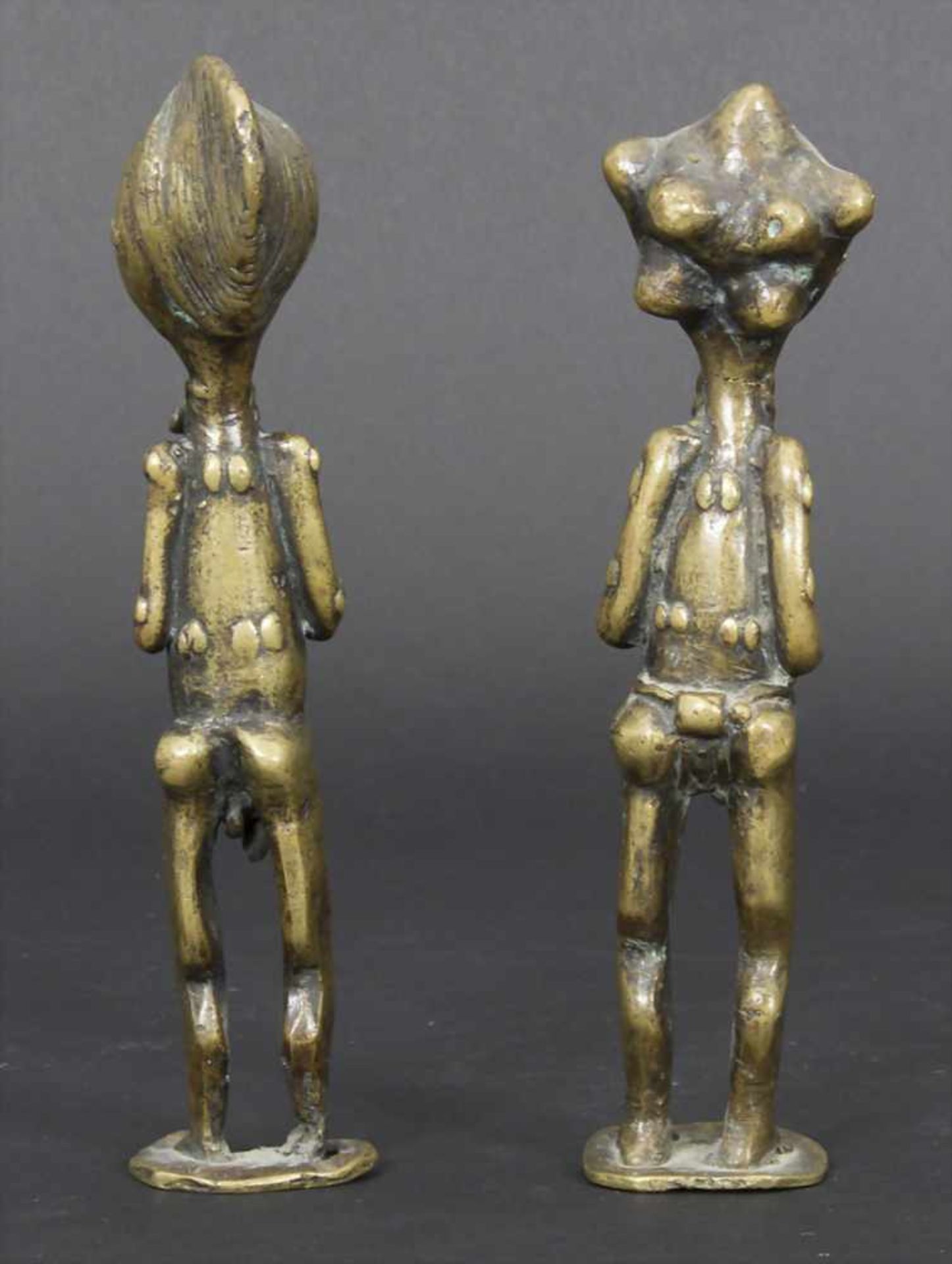 Königspaar, BeninMaterial: Bronze mit alter Patina,Maße:17 cm, Zustand: Gussfehler- - -20.00 % - Image 2 of 3