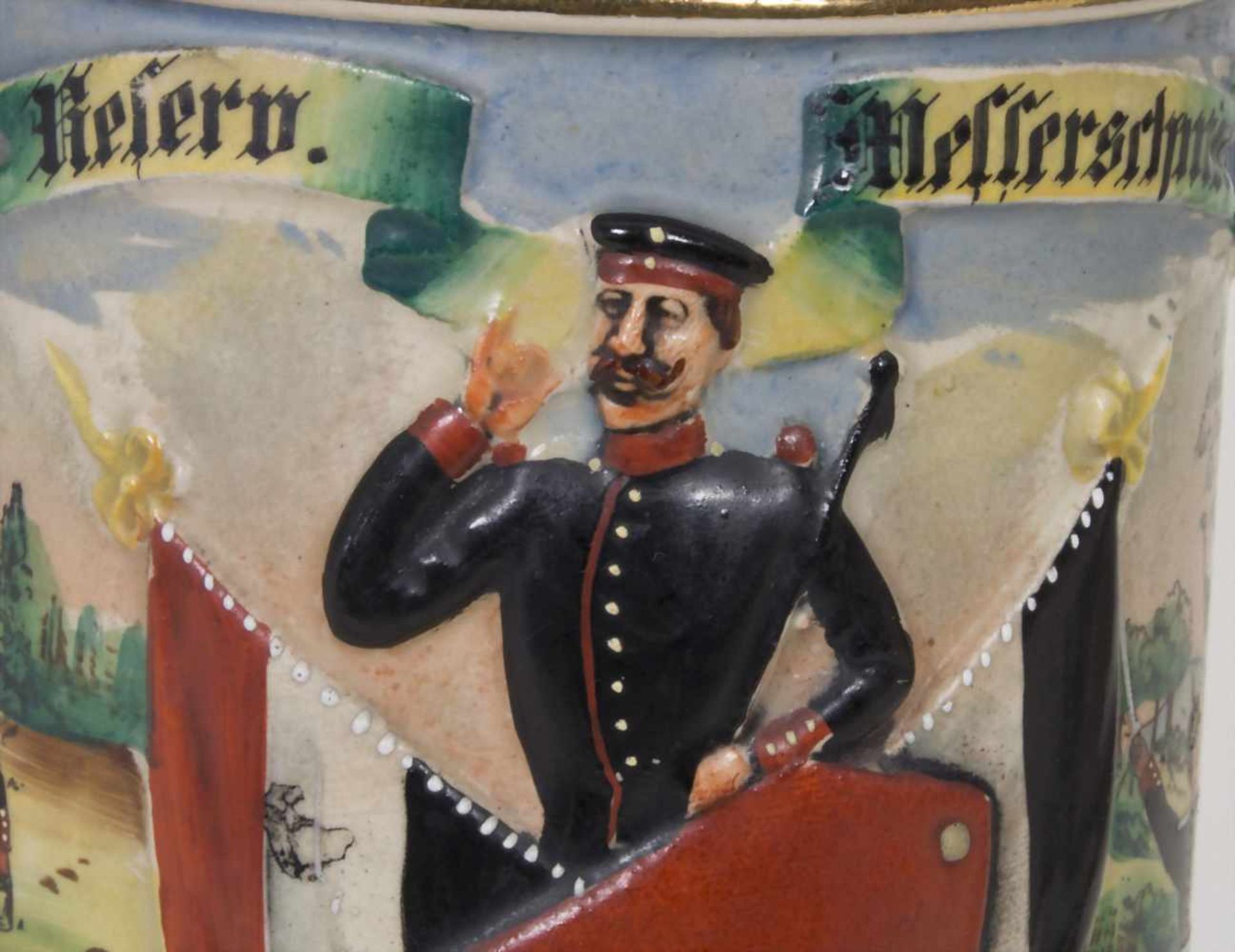 Reservistenkrug / A reservist beer mug, Arolsen, Hessen, 1906Einheit: '11. Comp. Inft. Rgt. von - Image 15 of 21