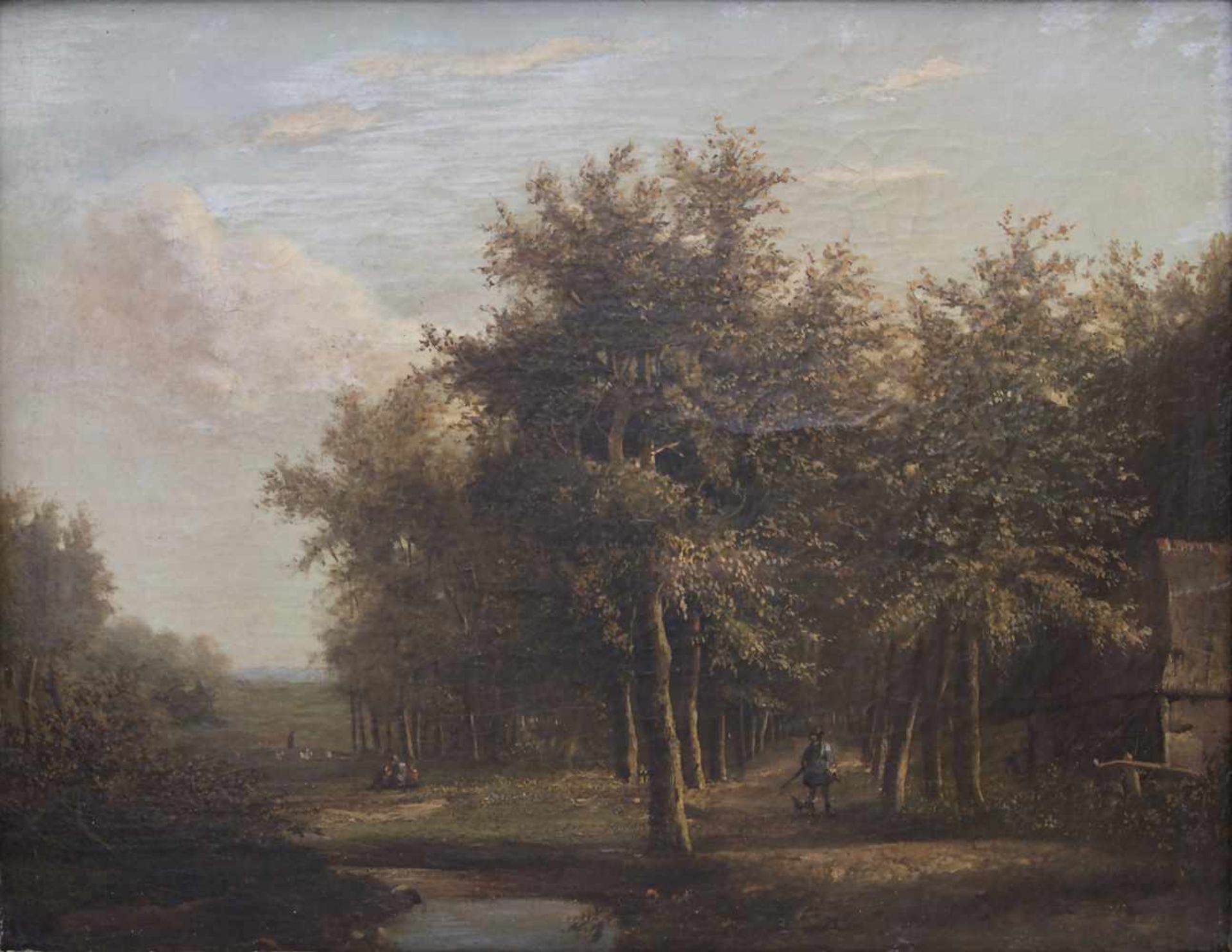 B. C. Koeckkoek (1803-1862) (Zuschreibung/Attributed), 'Waldlandschaft mit Bach und Figurenstaffage'