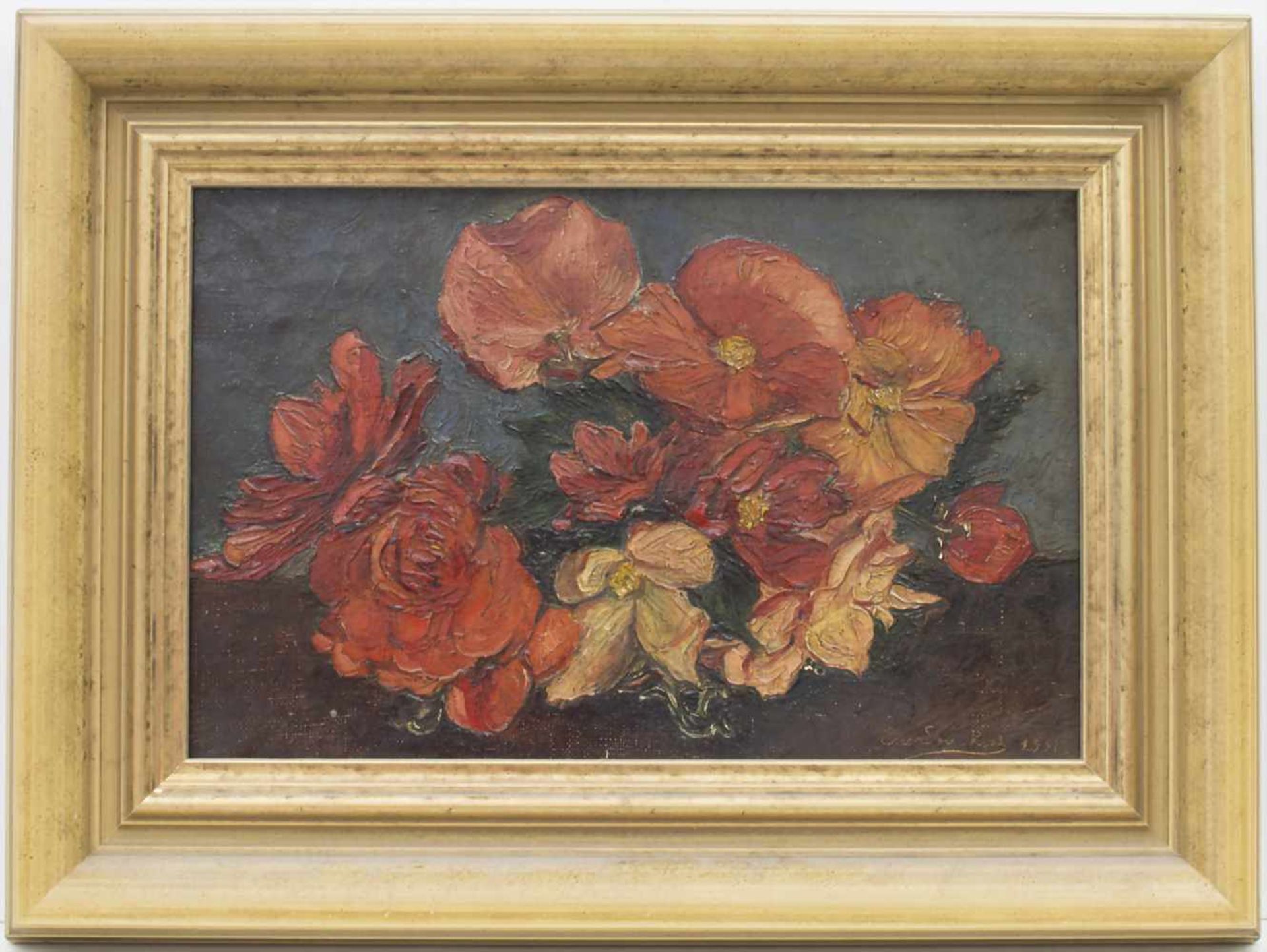 Künstler des 19./20. Jh., 'Blumenstillleben' / 'A flower still life'Technik: Öl auf Leinwand, - Image 2 of 4