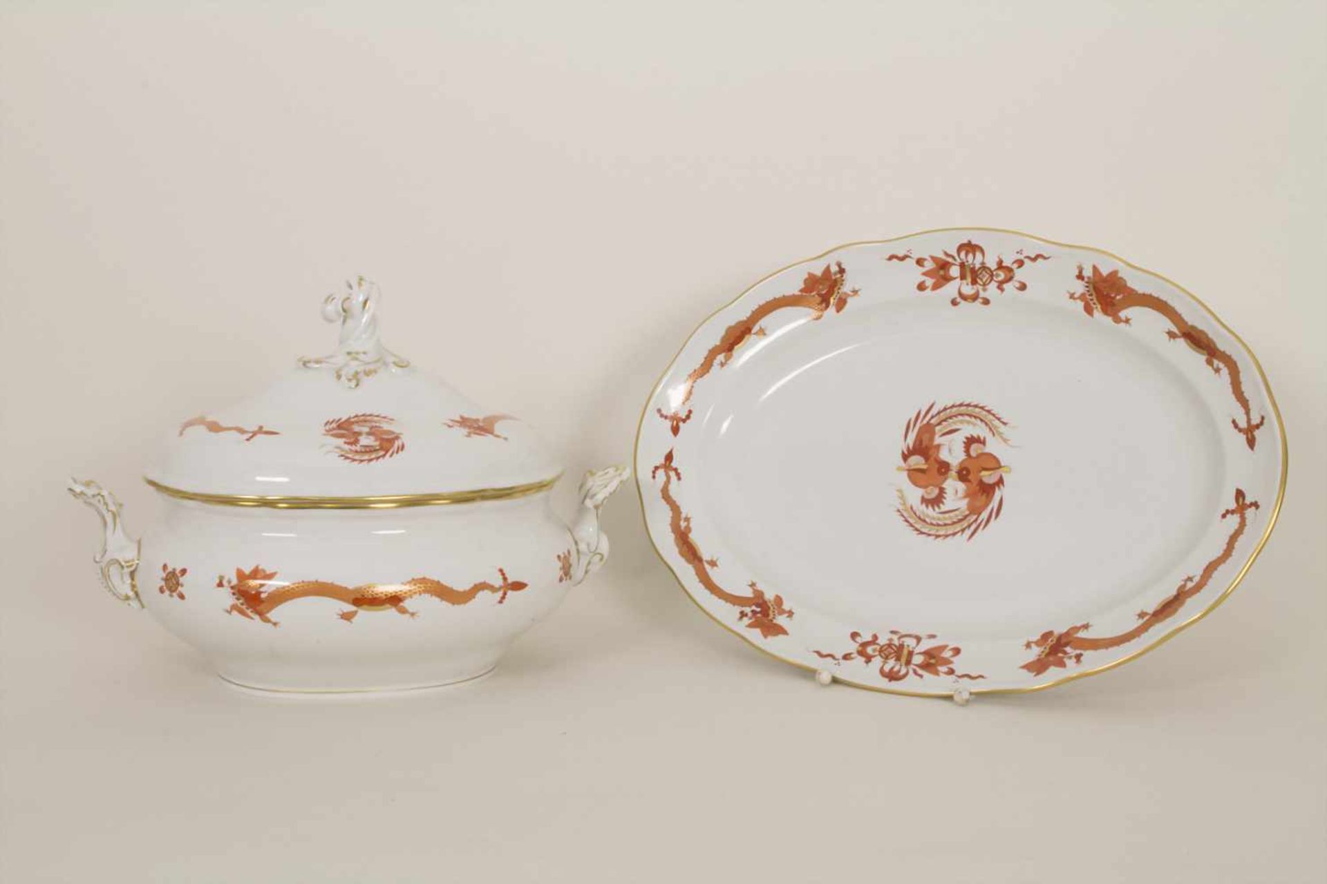 Suppenterrine mit Fleischplatte 'Reicher Drache' / A soup tureen with platter 'Rich Dragon', - Bild 2 aus 14