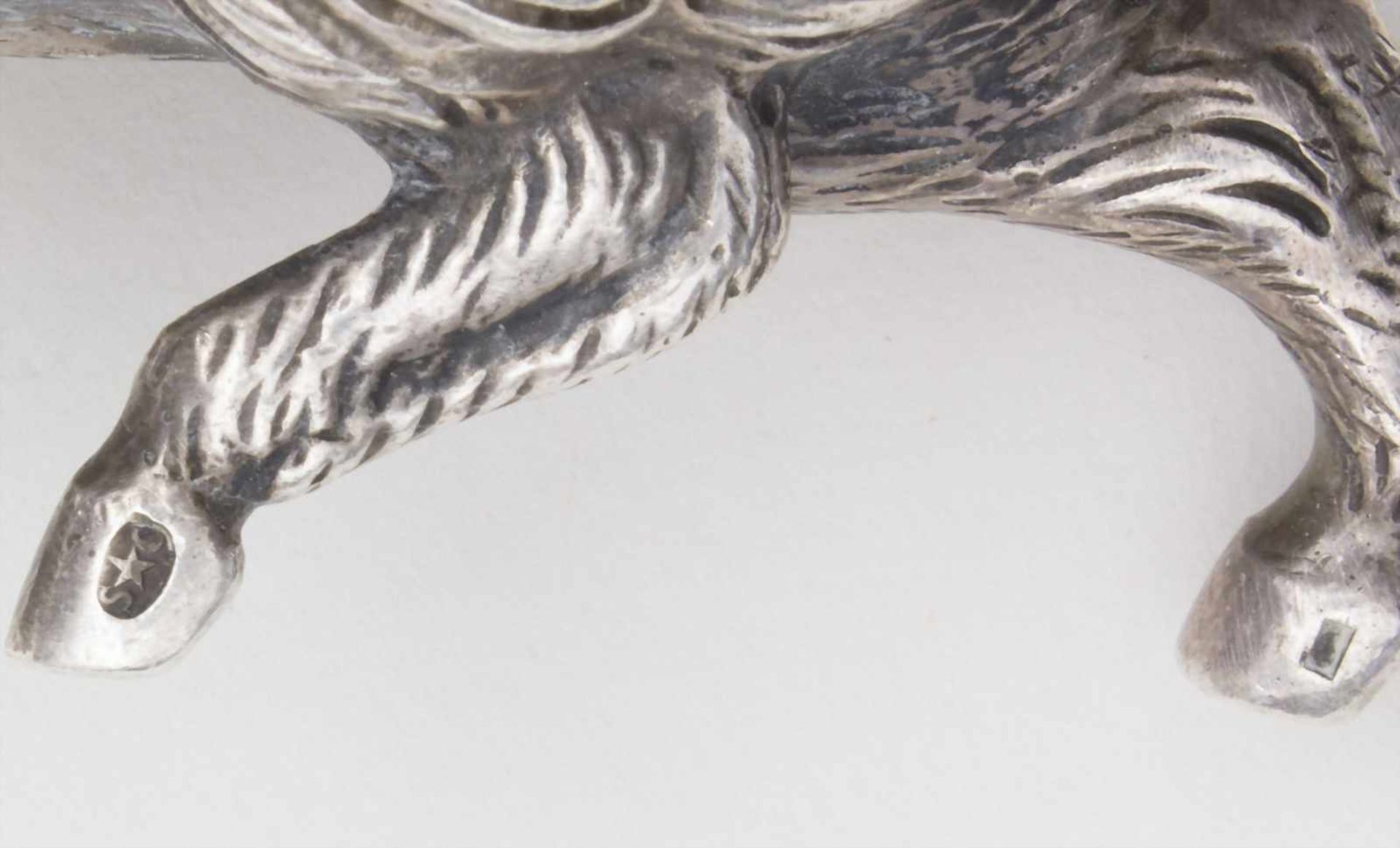 Silber Tierfigur 'Wildschwein / Eber' / A small silver animal figurine of a roar, 20. Jh.Material: - Image 3 of 3