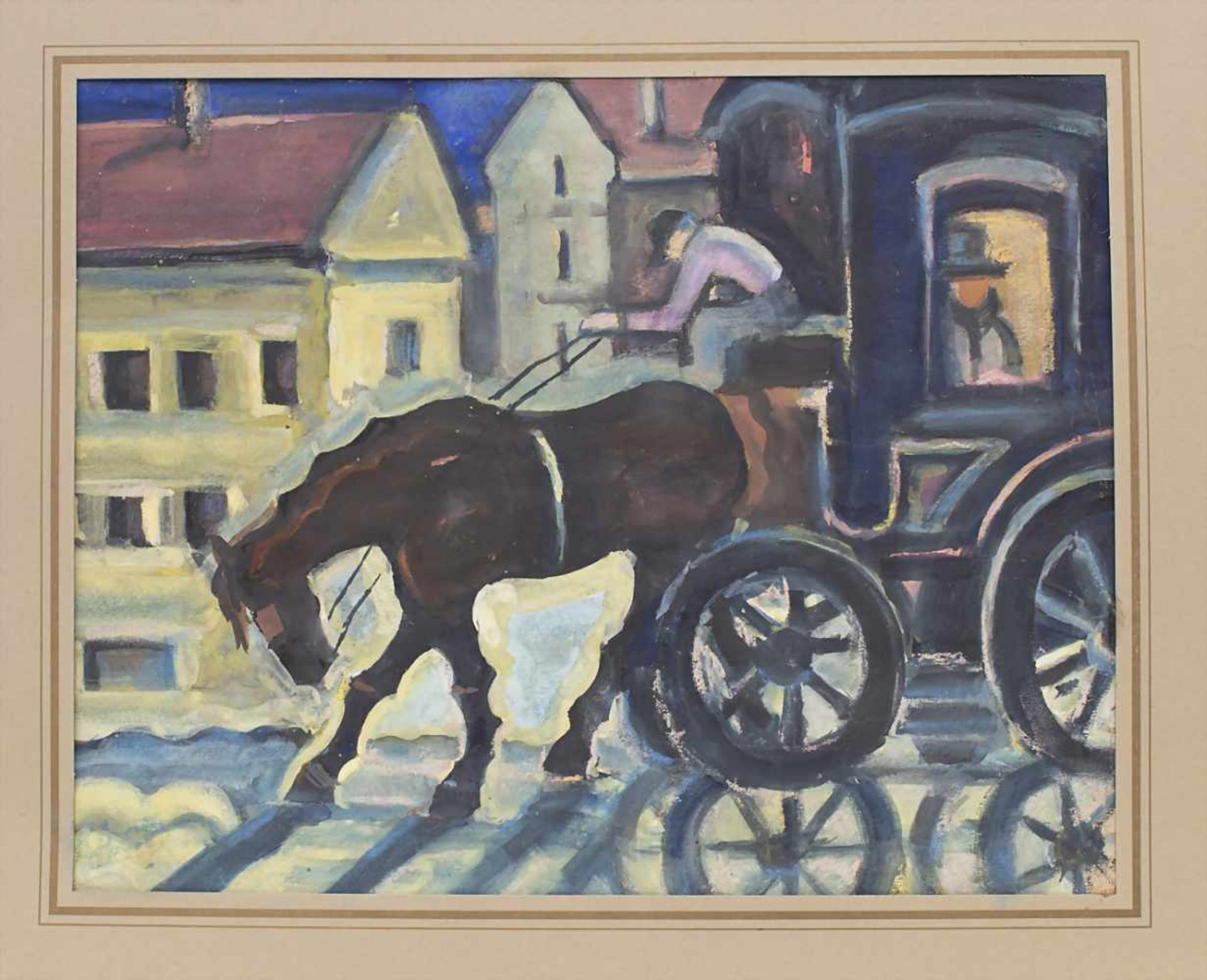 Hugo Scheiber (1873-1950) (Zuschreibung / Attributed), 'Pferdekutsche' / 'A Horse-drawn carriage' - Image 3 of 9