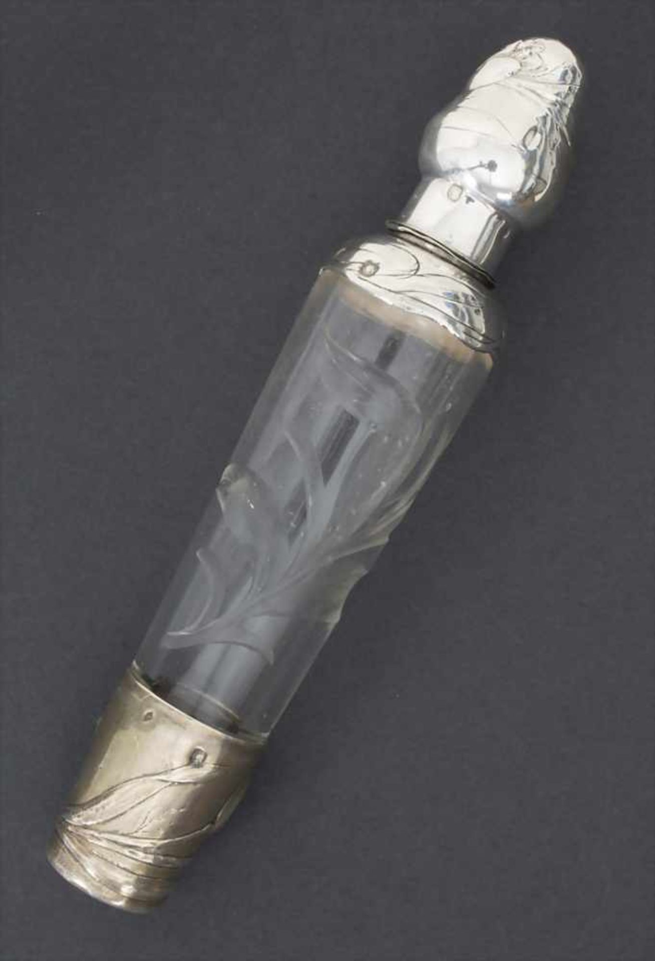 Jugendstil Flakon mit Silbermontur / An Art Nouveau perfume bottle with silver mount, Charles - Bild 2 aus 9
