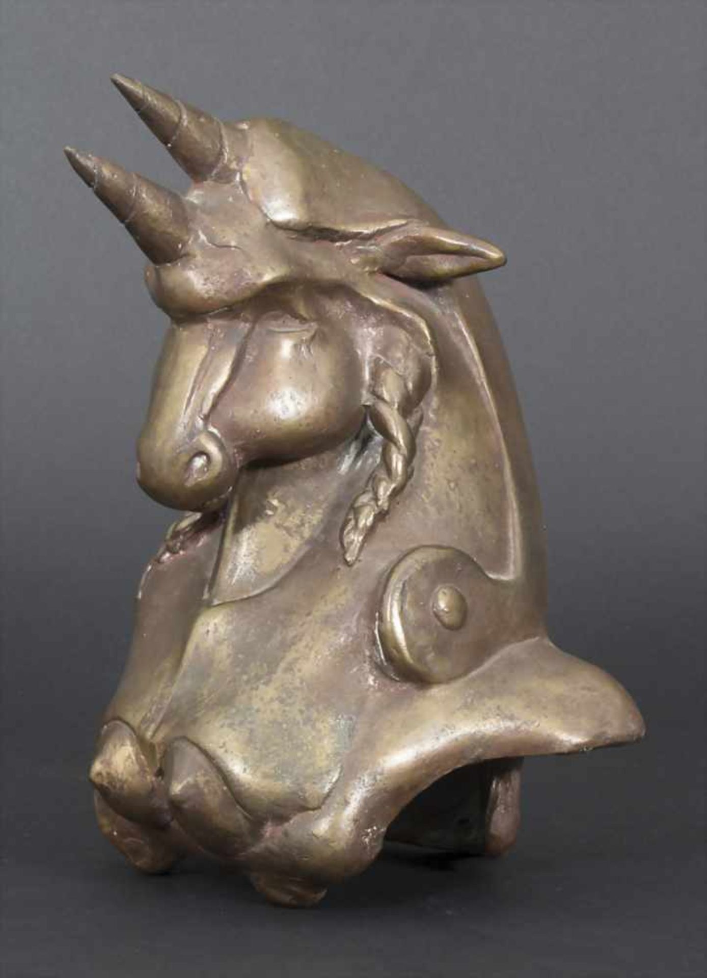 Gernot Rumpf (*1941), Büste 'Weiblicher Akt mit Einhorn-Kopf' / A bust 'Female nude with unicorn