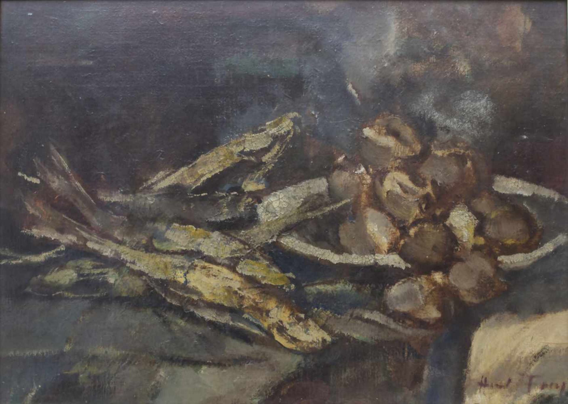 Hanns Fay (1888-1957), 'Stillleben mit Fischen' / 'A still life with fish'Technik: Öl auf