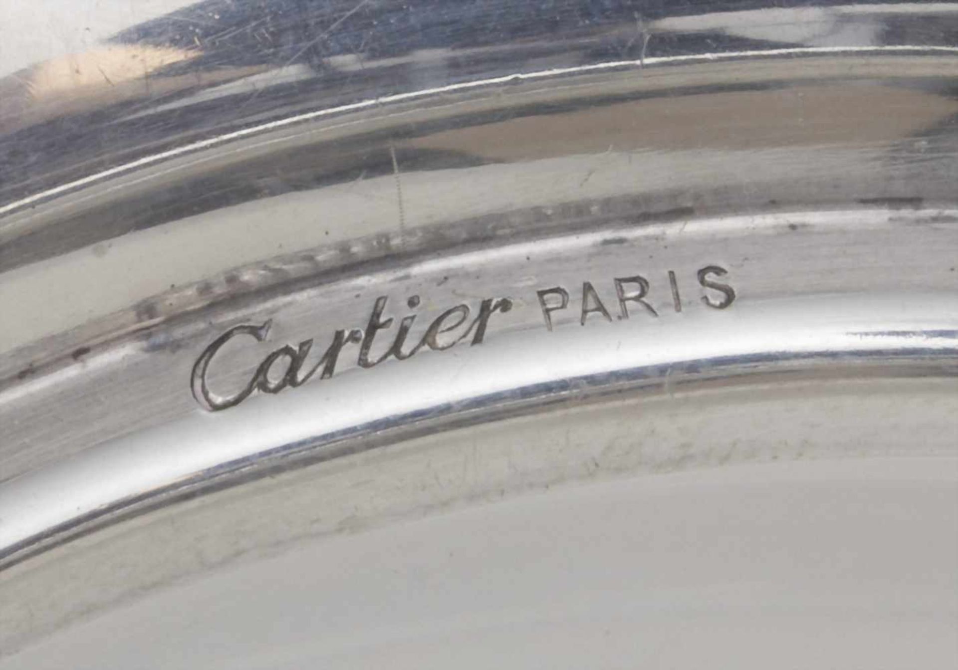 Schale mit Käse & Buttermesser / A silver bowl with butter & cheese knife, Cartier, 20. Jh.Material: - Image 2 of 4