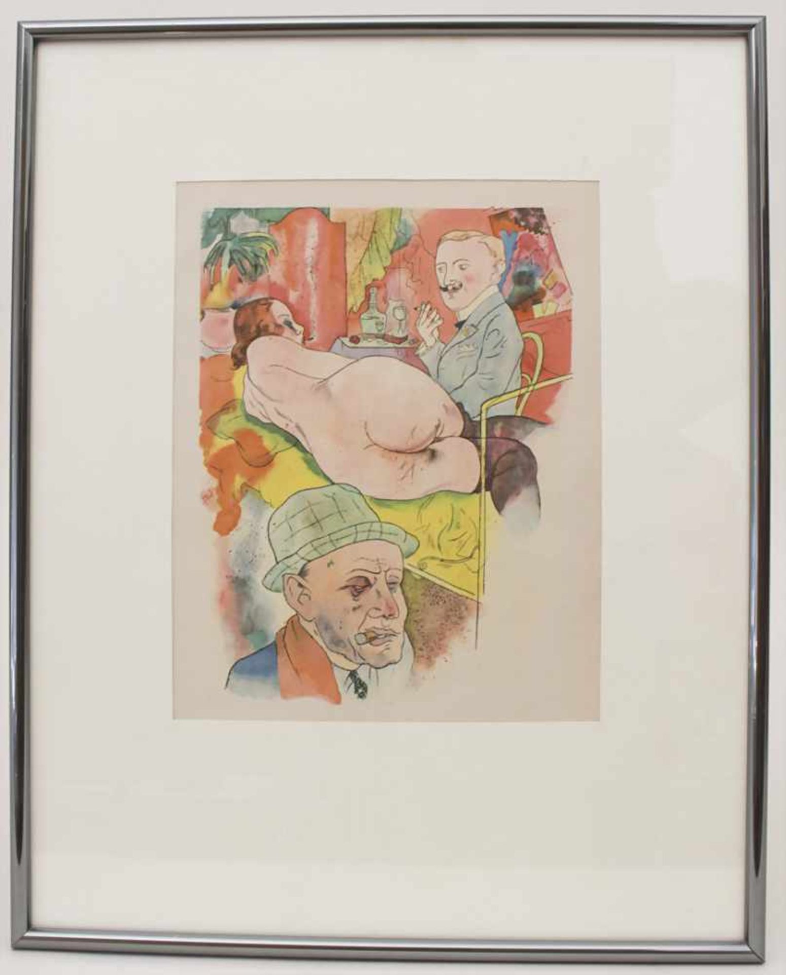 Georges Grosz (1893-1959), 'Borell' / 'A brothel'Aus Ecce Homo,Technik: Granolithografie, gerahmt, - Bild 3 aus 5