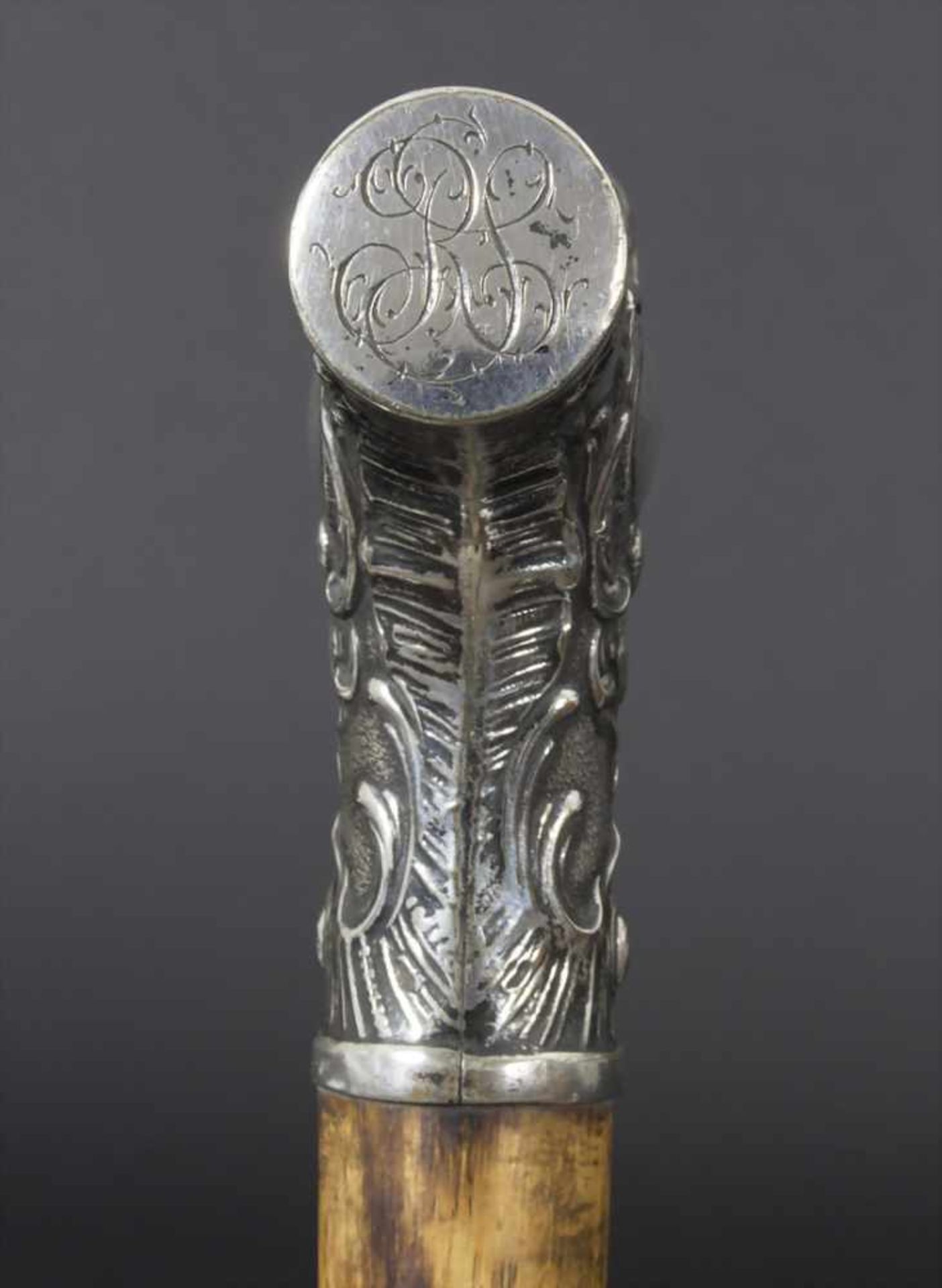 Gehstock mit Silbergriff 'Rocaille' / A silver handle 'Rocaille', Ende 19. Jh.Material: Silber, - Image 4 of 5