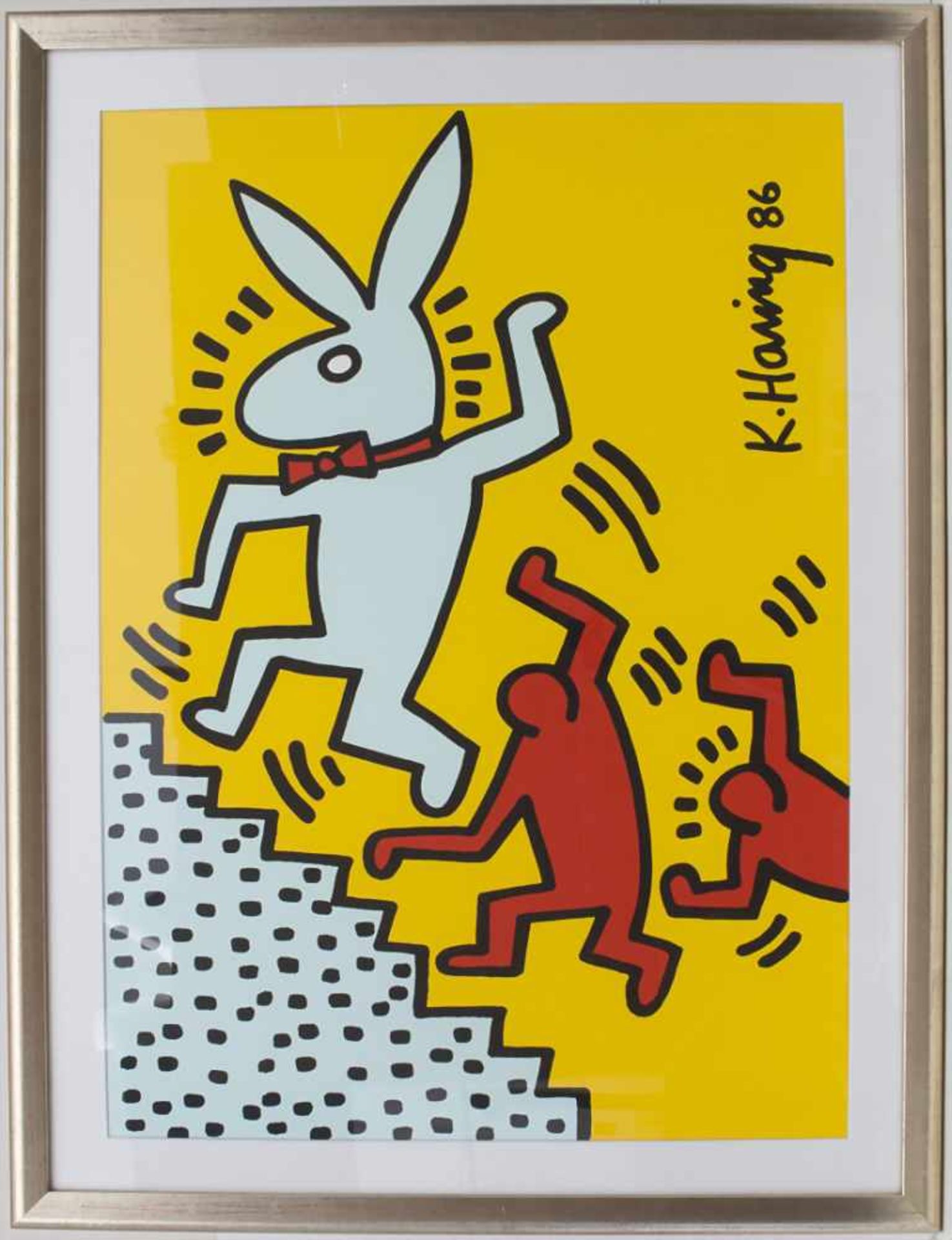Keith Haring (1958-1990), 'Playboy' / 'Playboy'Technik: Serigrafie auf Papier, gerahmt, hinter - Image 2 of 7