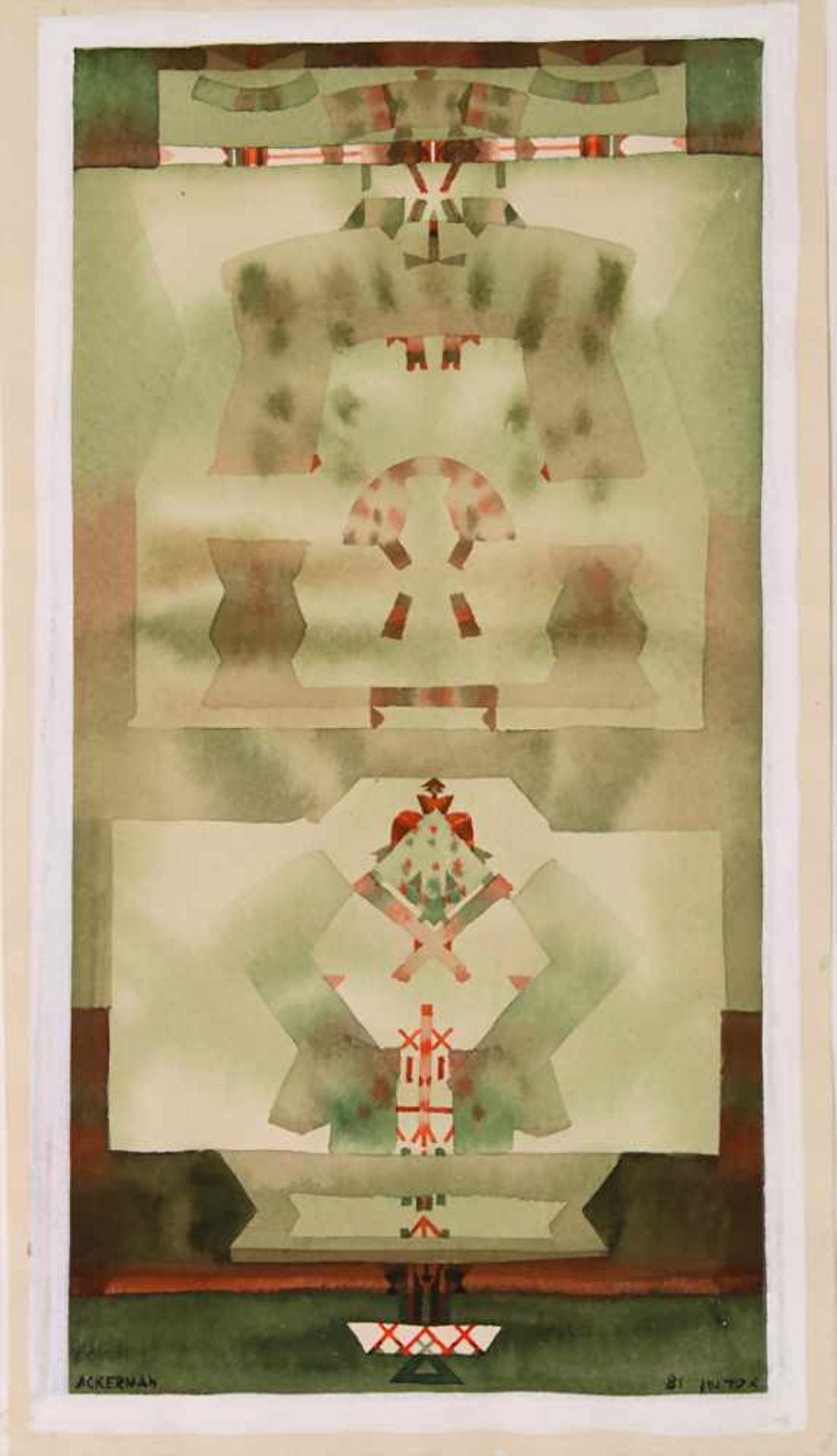 Samuel Ackerman (*1951), 'Abstrakte Komposition' / 'An abstract composition'Technik: Aquarell auf