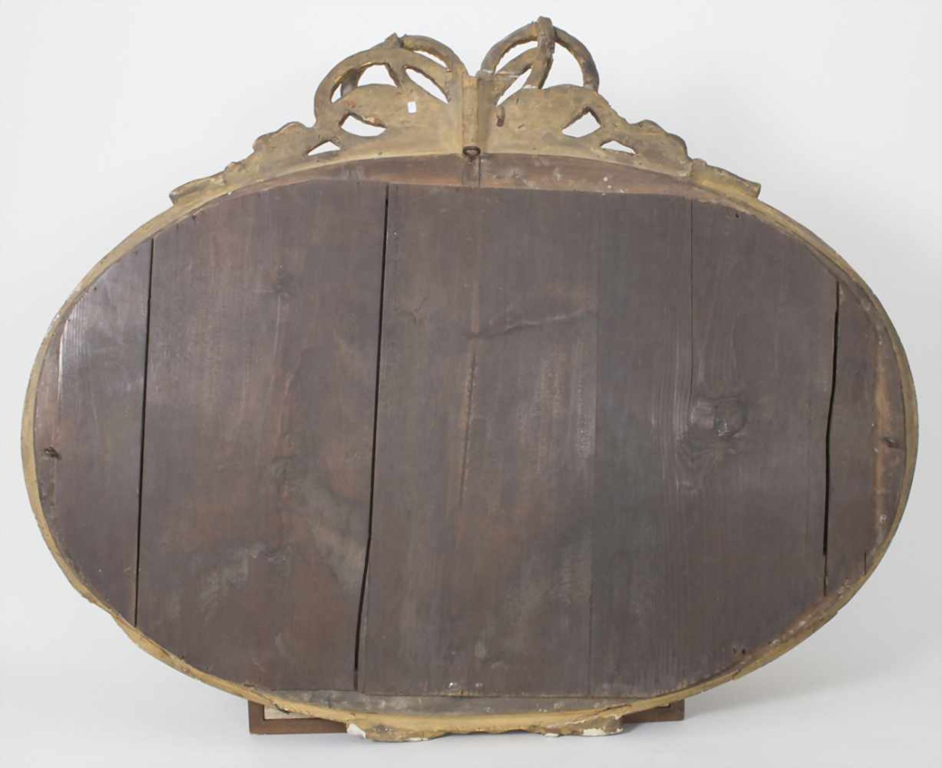 Großer Prunkspiegel / A large mirror , 18. / 19. Jh.Material: Holz, stuckiert und goldstaffiert, - Bild 3 aus 7