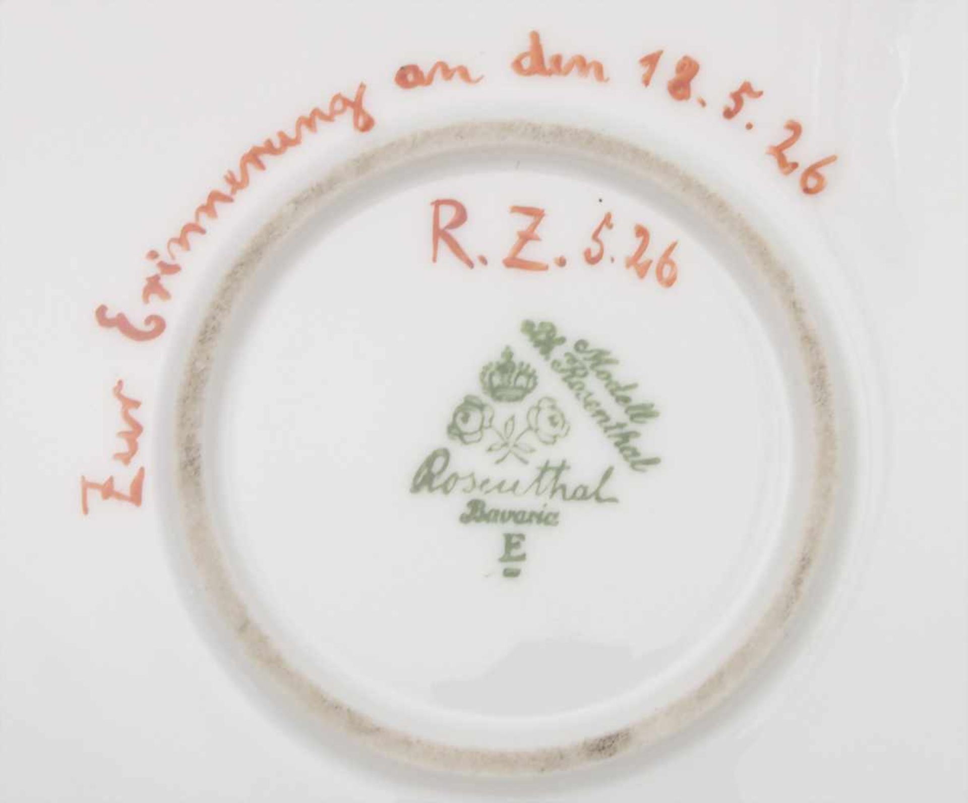 Konvolut 3 Zierteller mit Blumenmalerei / A set of 3 plates with flowers, Rosenthal u.a., 19./20. - Image 5 of 6