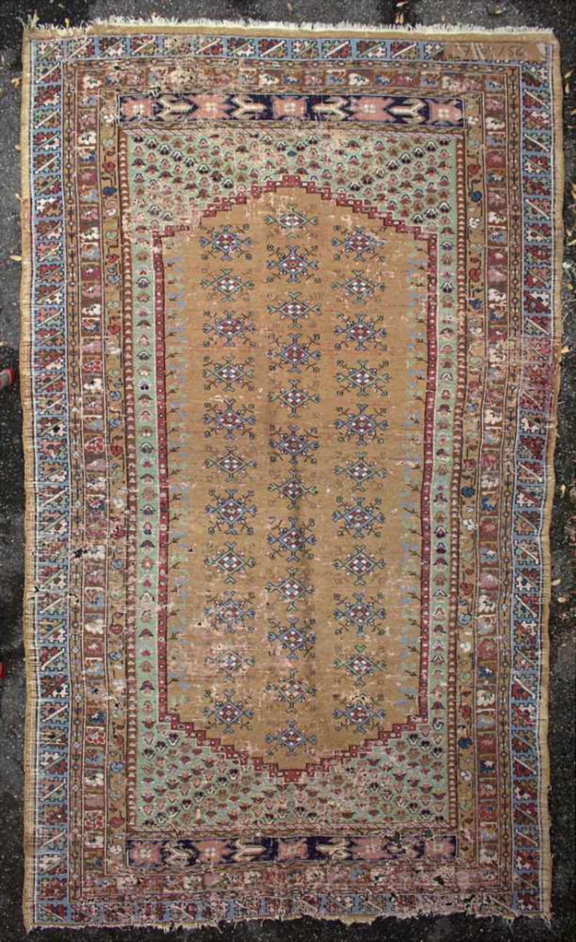 Orientteppich / An oriental carpetMaterial: Wolle auf Baumwolle, Maße: 242 x 140 cm, Zustand: - Image 3 of 5