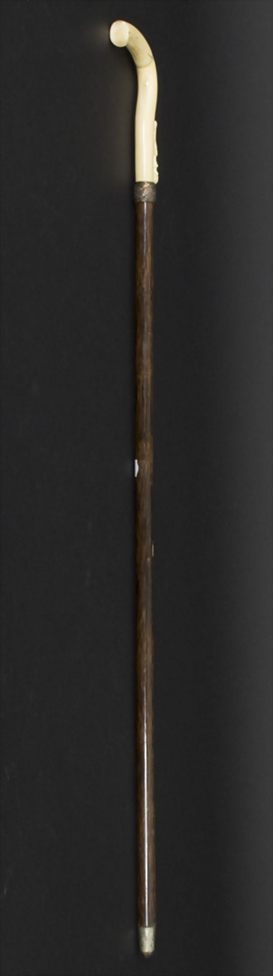 Gehstock mit Figurengriff 'Weintrinker' / A cane with figural handle 'Wine drinker', um - Image 6 of 6