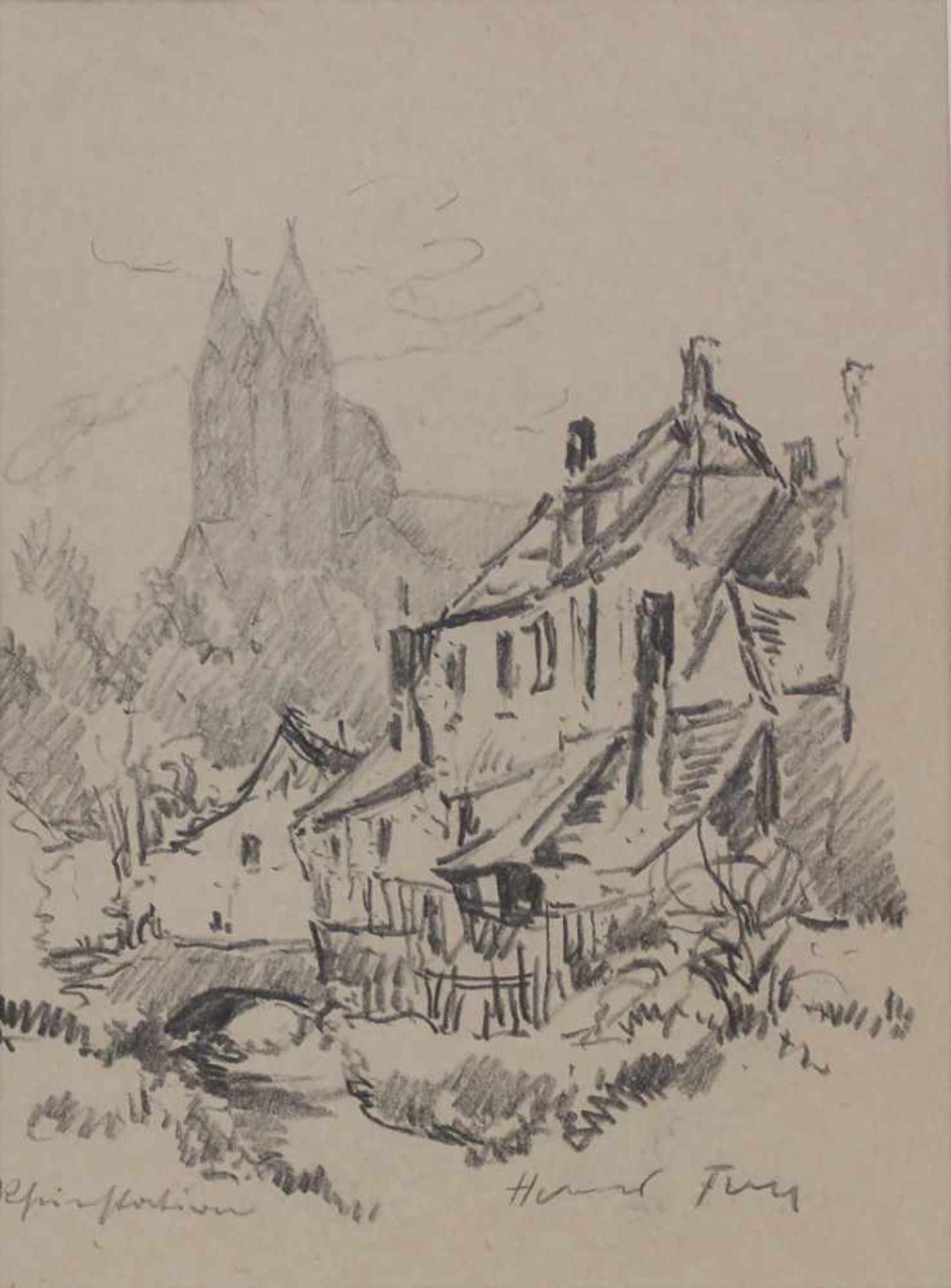 Hanns Fay (1888-1957), 6 Zeichnungen 'Pfälzer Dorfansichten' / 6 drawings of palatinate - Image 12 of 15