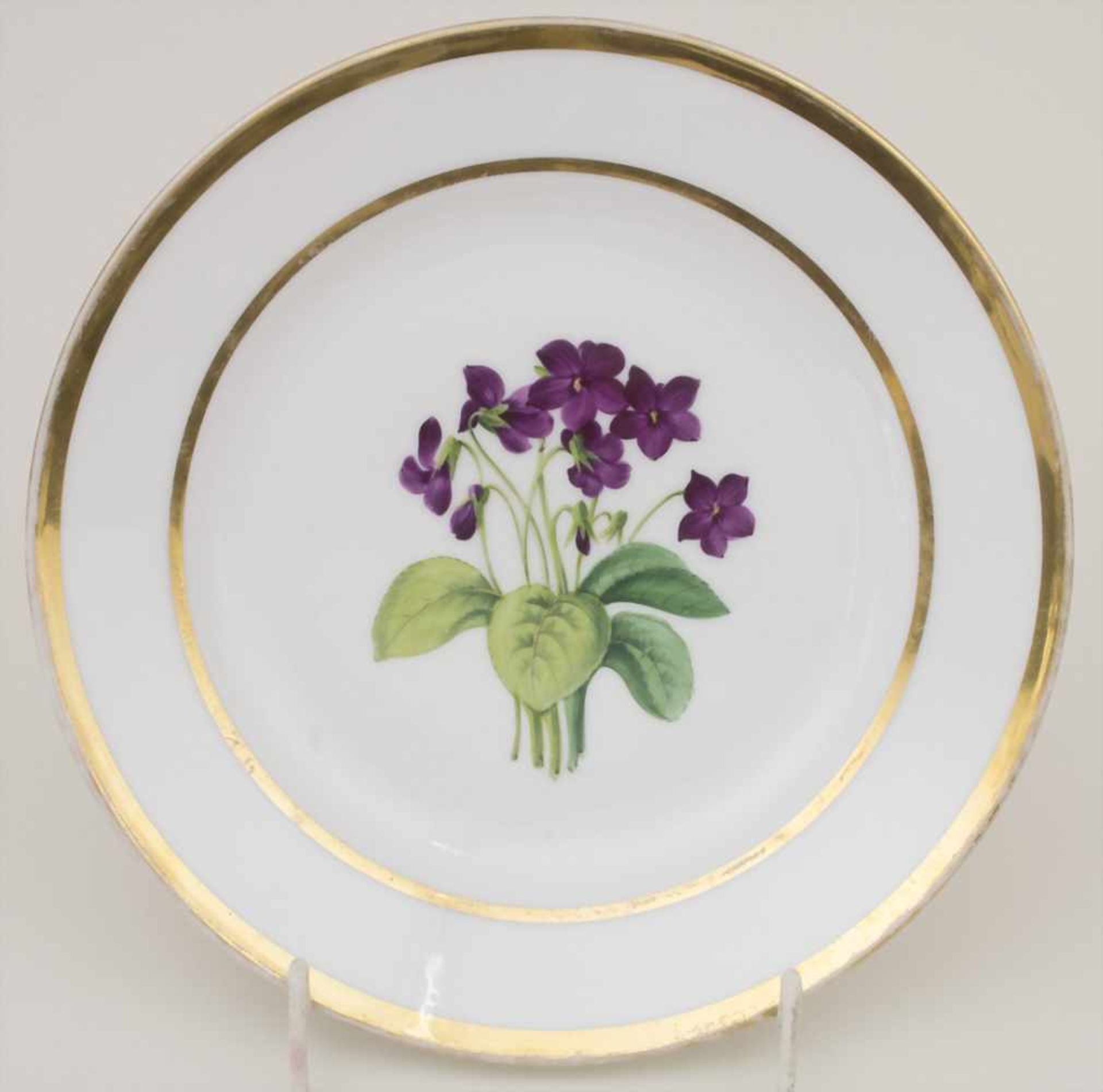 Konvolut 3 Zierteller mit Blumenmalerei / A set of 3 plates with flowers, Rosenthal u.a., 19./20. - Image 3 of 6