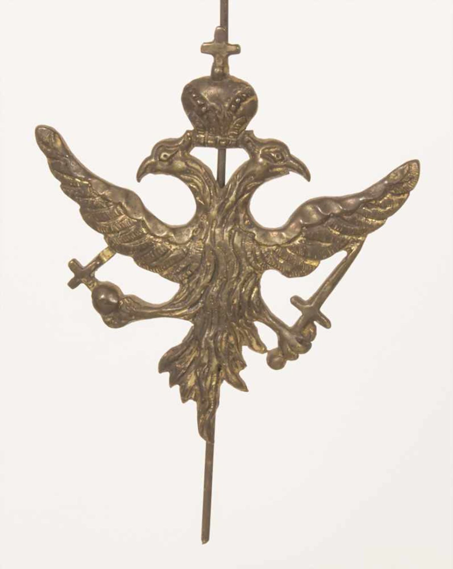 Wiener Portaluhr / A Vienna clock, um 1830Gehäuse: Bronze, vergoldet, Alabastersäulen, - Image 8 of 9