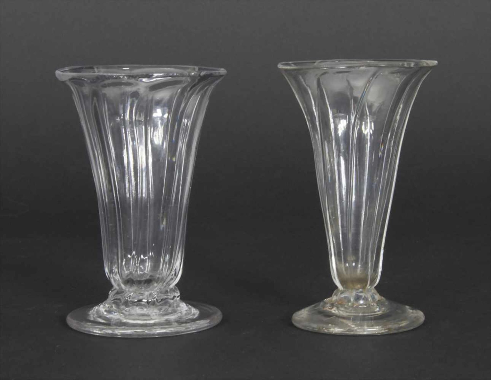 Paar antike George II Jelly Gläser / Two antique George II jelly glasses, England, um